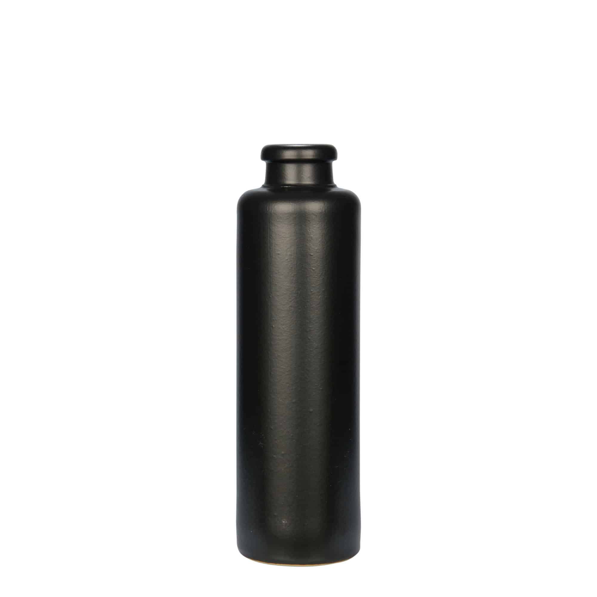 200 ml agyagedény, kőedény, fekete, nyílás: parafa