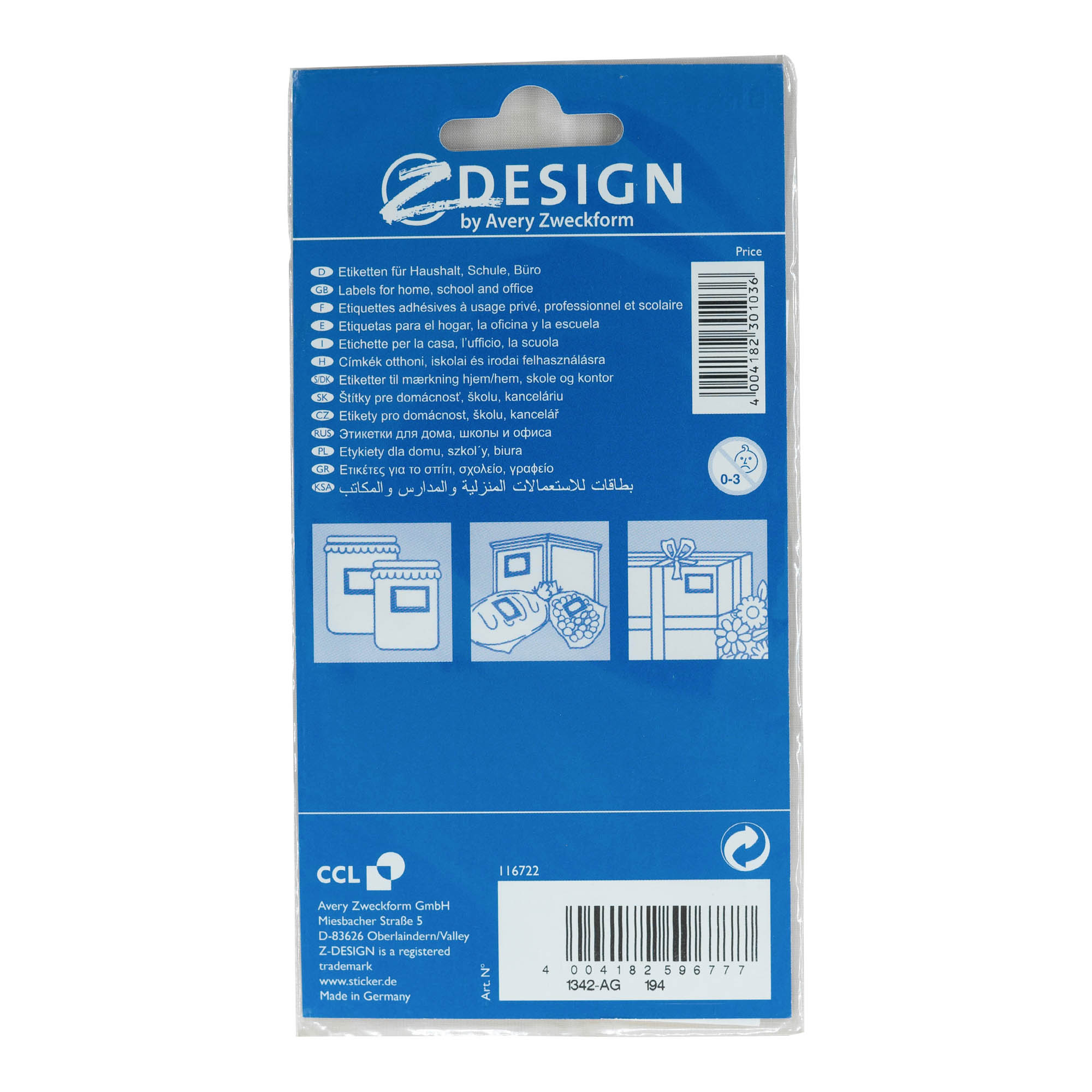 Zweckform címkék 'Gyümölcskosár', téglalap alakú, papír, többszínű Zweckform címkék 'Gyümölcskosár', téglalap alakú, papír, többszínű