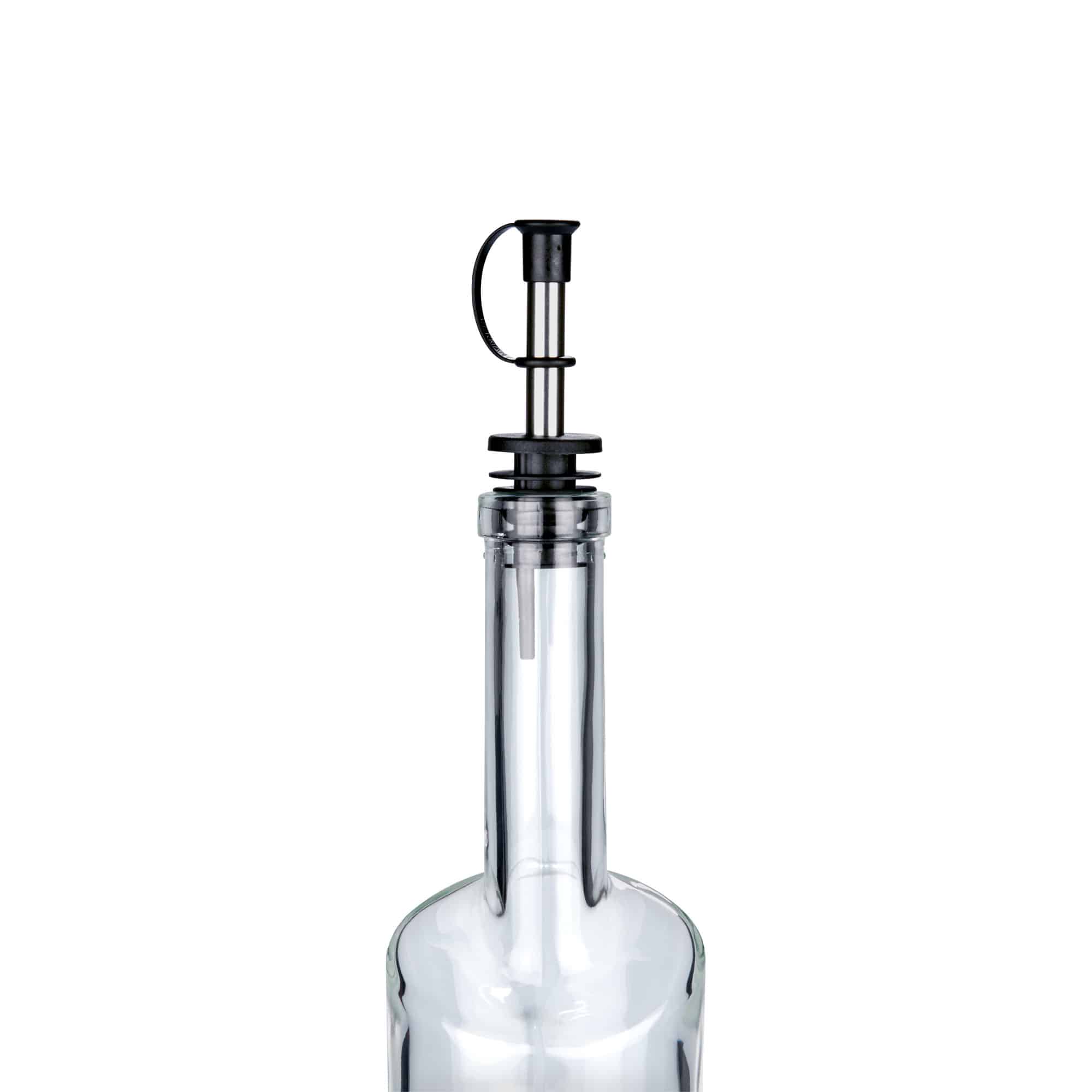 Inox kiöntő kupakkal, nemesacél, ezüst