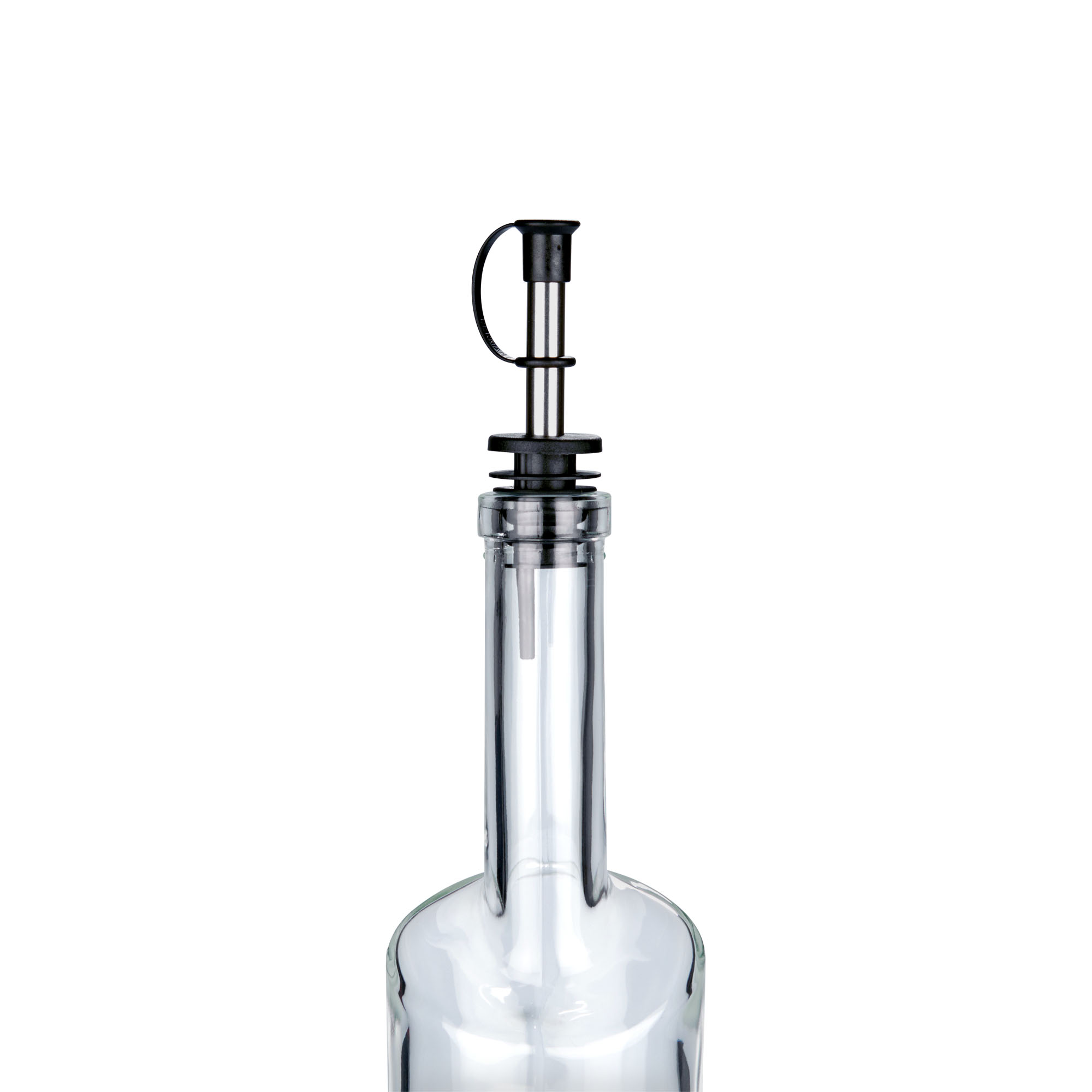 Inox kiöntő kupakkal, rozsdamentes acél, ezüst