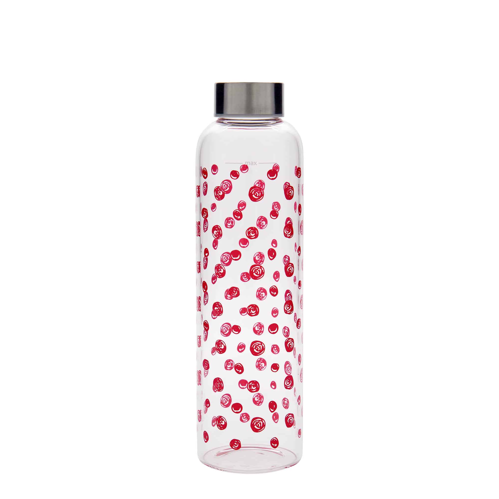 500 ml ivópalack 'Perseus - Piros pöttyök', nyílás: csavarzár