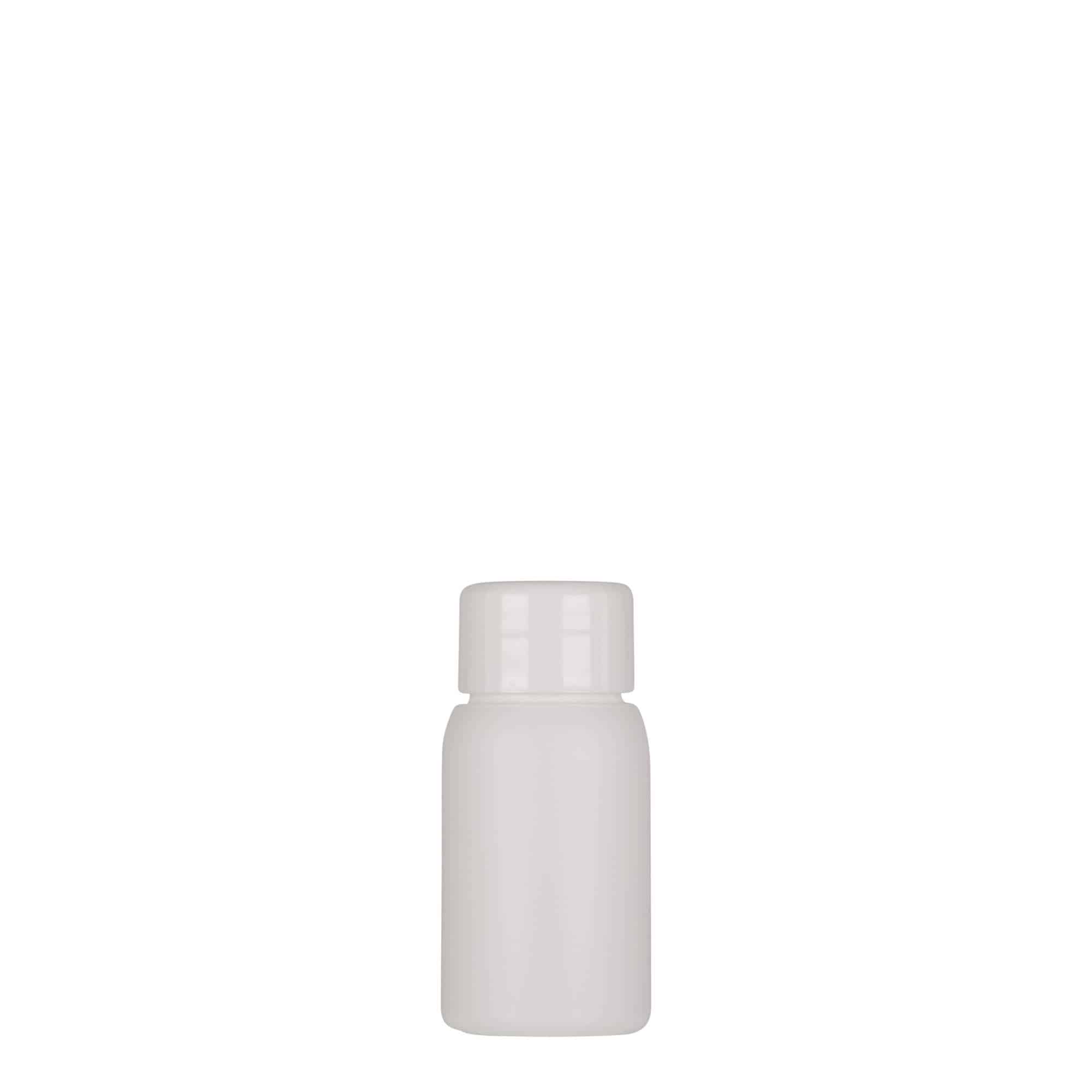 30 ml műanyag palack 'Tuffy', HDPE, fehér, nyakméret: 24/410