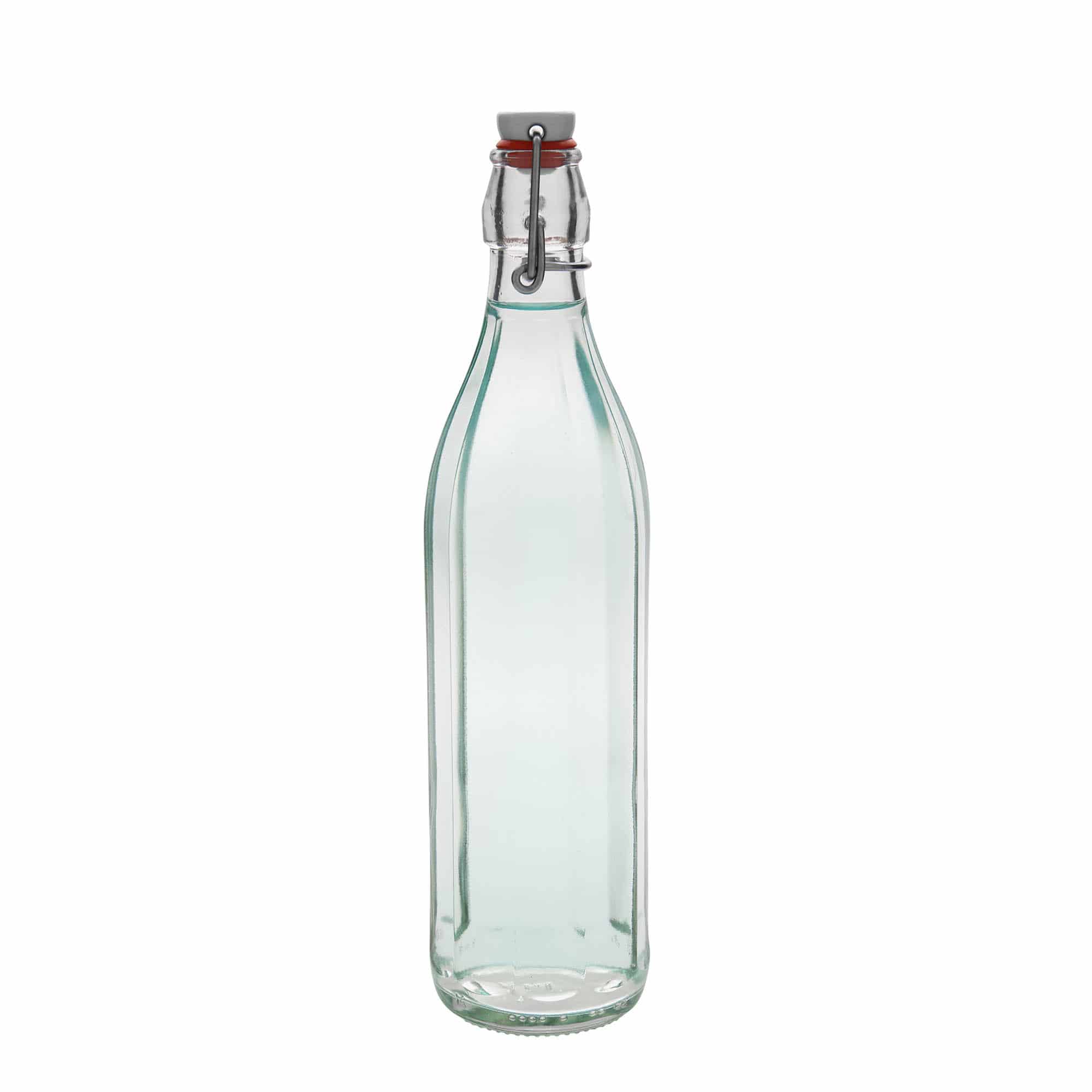 750 ml-es üvegpalack 'Bravo', tízszögletű, szájnyílás: csatos zár