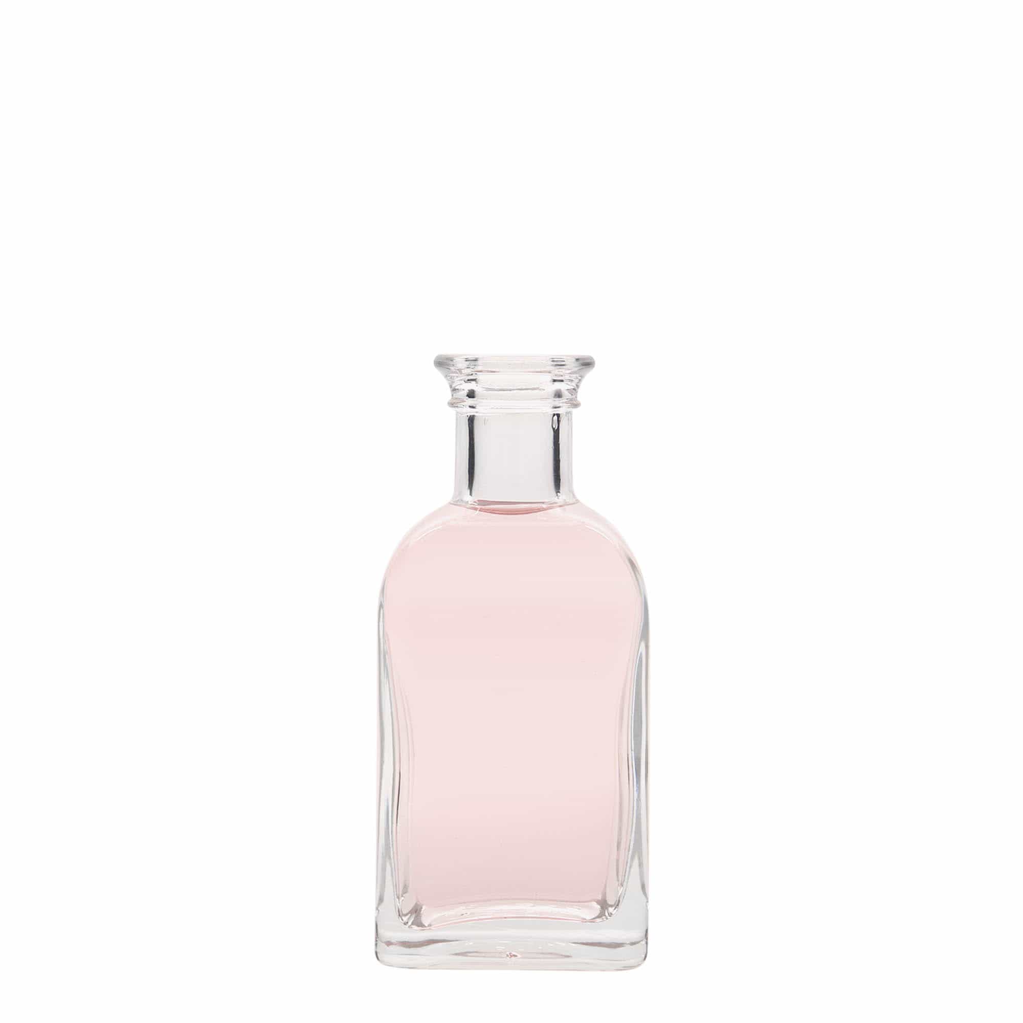 100 ml üvegpalack Apotheker Carré, négyzet alakú, nyílás: parafa
