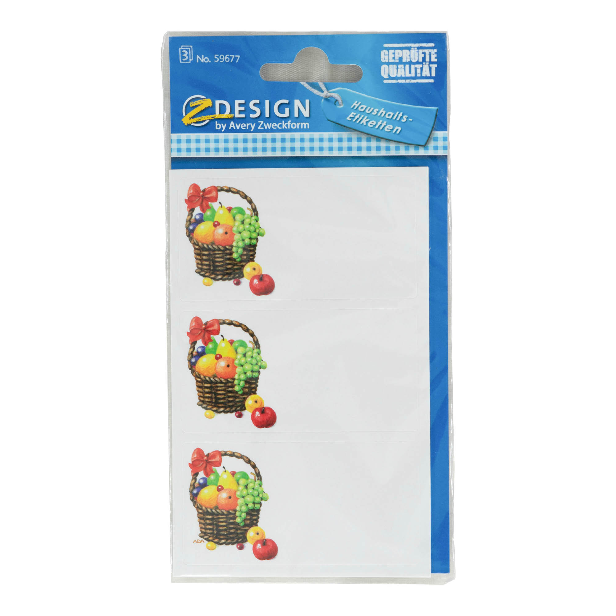 Zweckform címkék 'Gyümölcskosár', téglalap alakú, papír, többszínű Zweckform címkék 'Gyümölcskosár', téglalap alakú, papír, többszínű