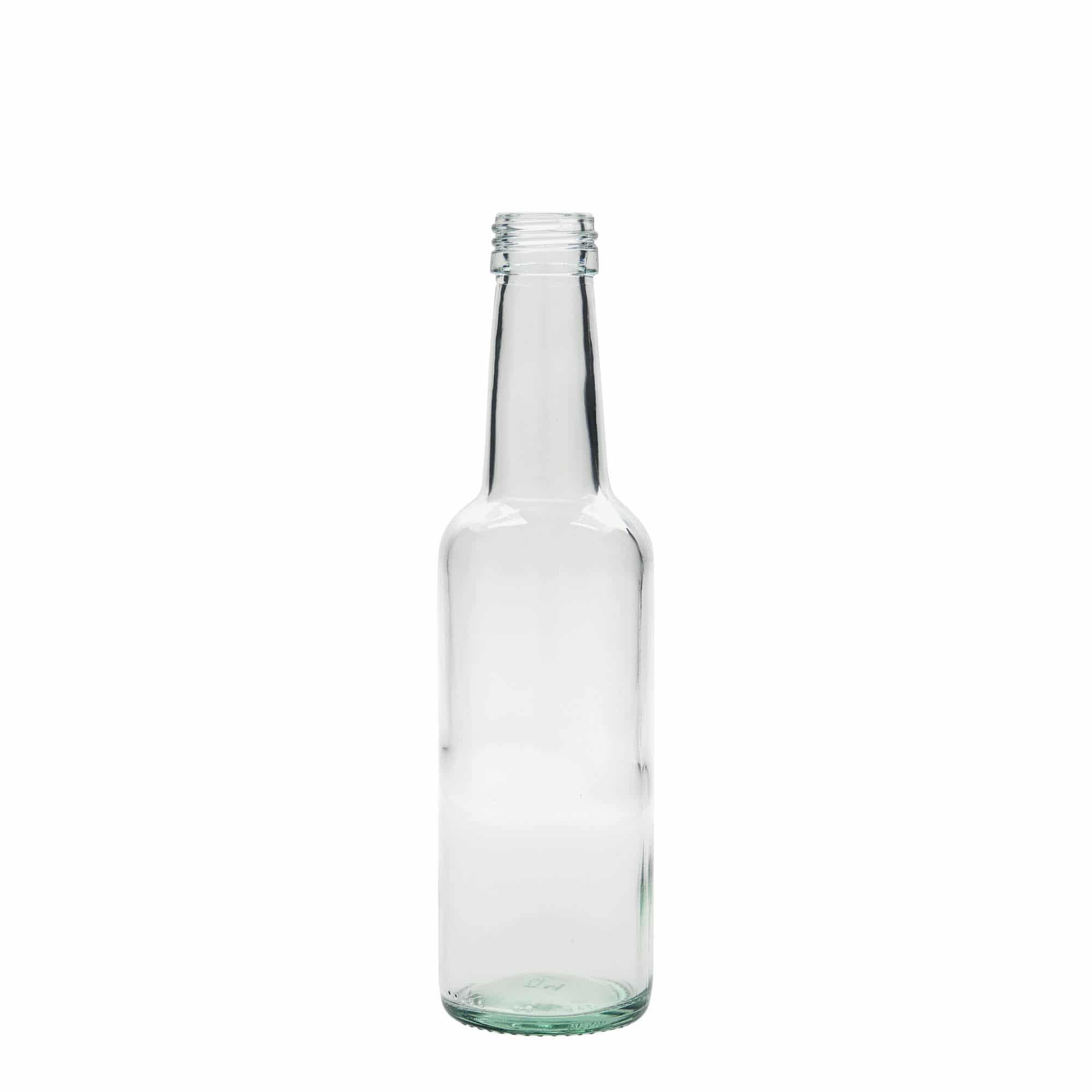250 ml üvegpalack egyenes nyakkal, nyílás: PP 28