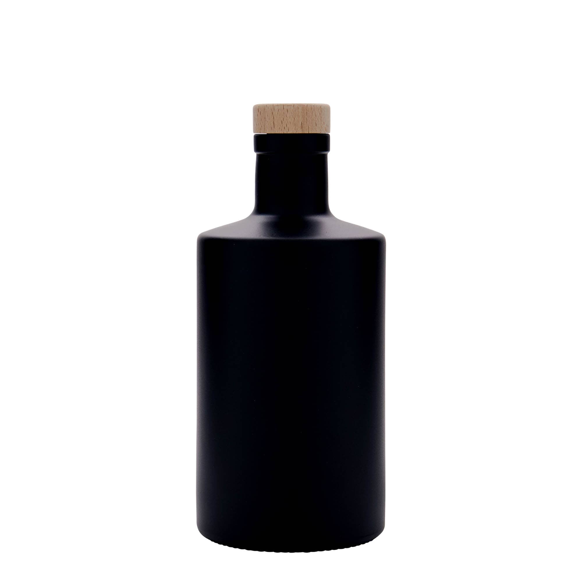 500 ml üvegpalack 'Caroline', fekete, nyílás: parafa