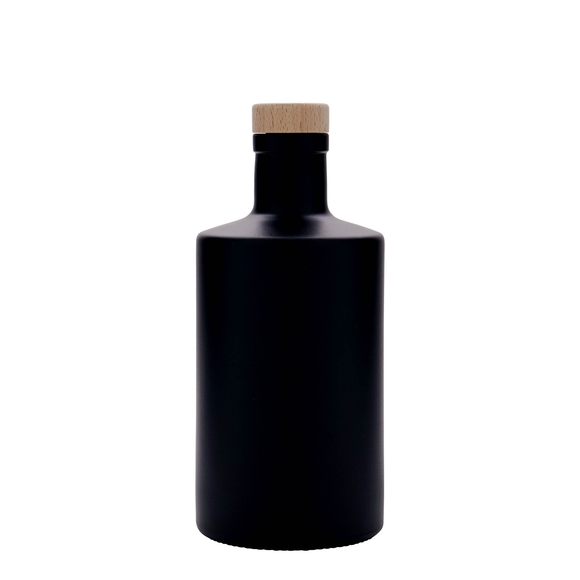 500 ml üvegpalack 'Caroline', fekete, nyílás: parafa