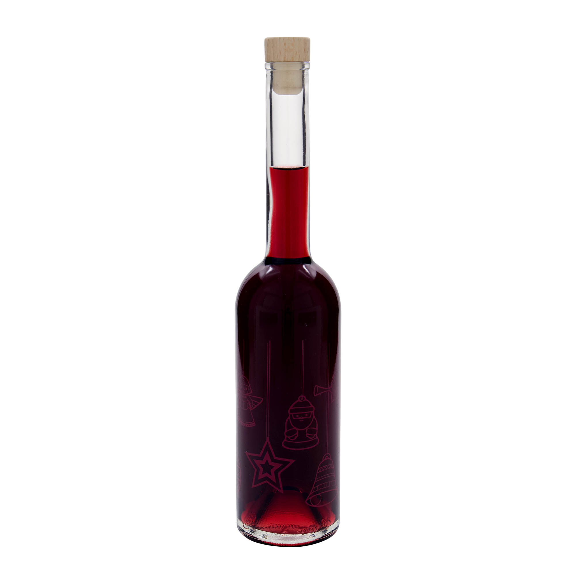 500 ml üvegpalack 'Opera', motívum: csillagok, nyílás: parafa