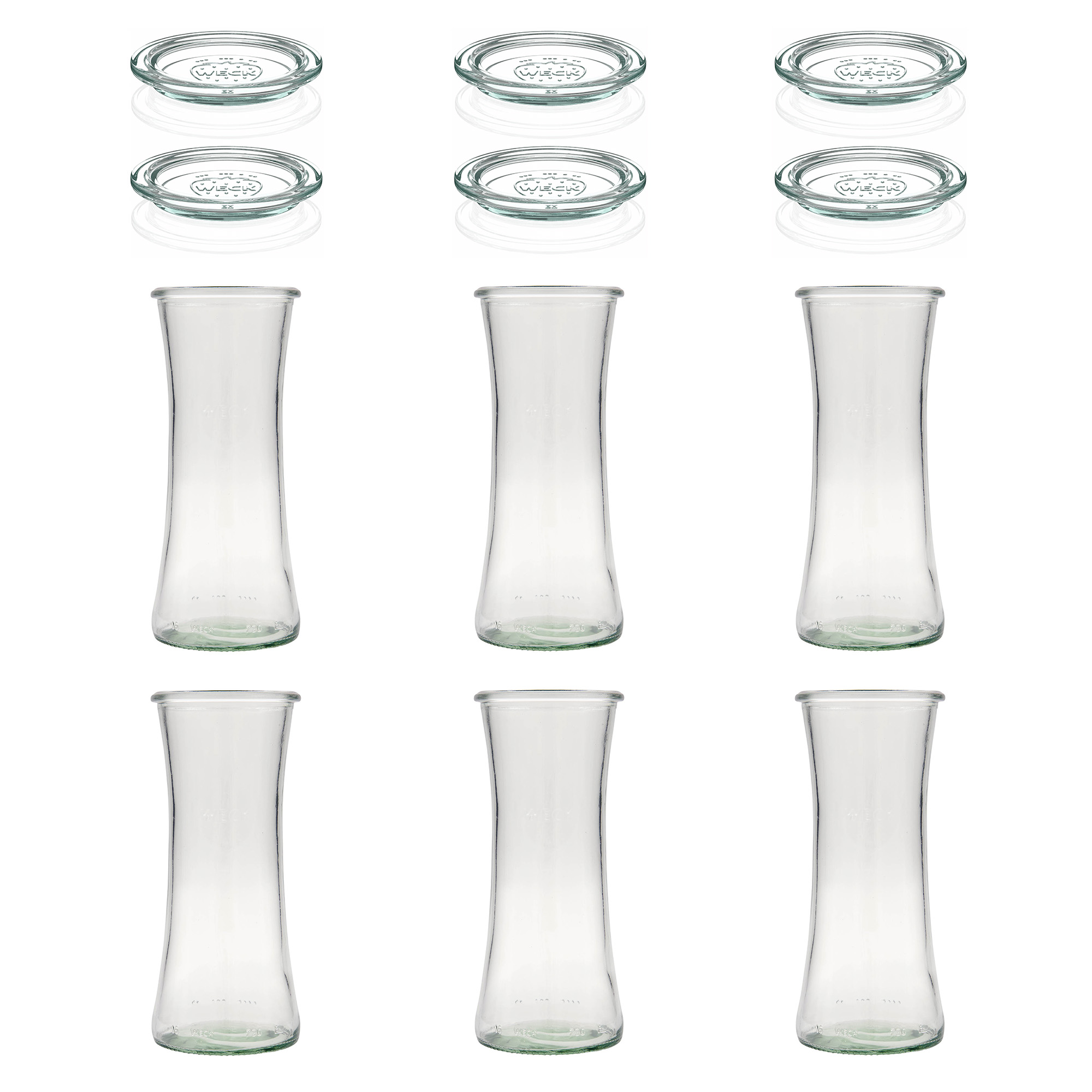 6x 730 ml WECK-gourmetüveg üvegfedéllel RR 80