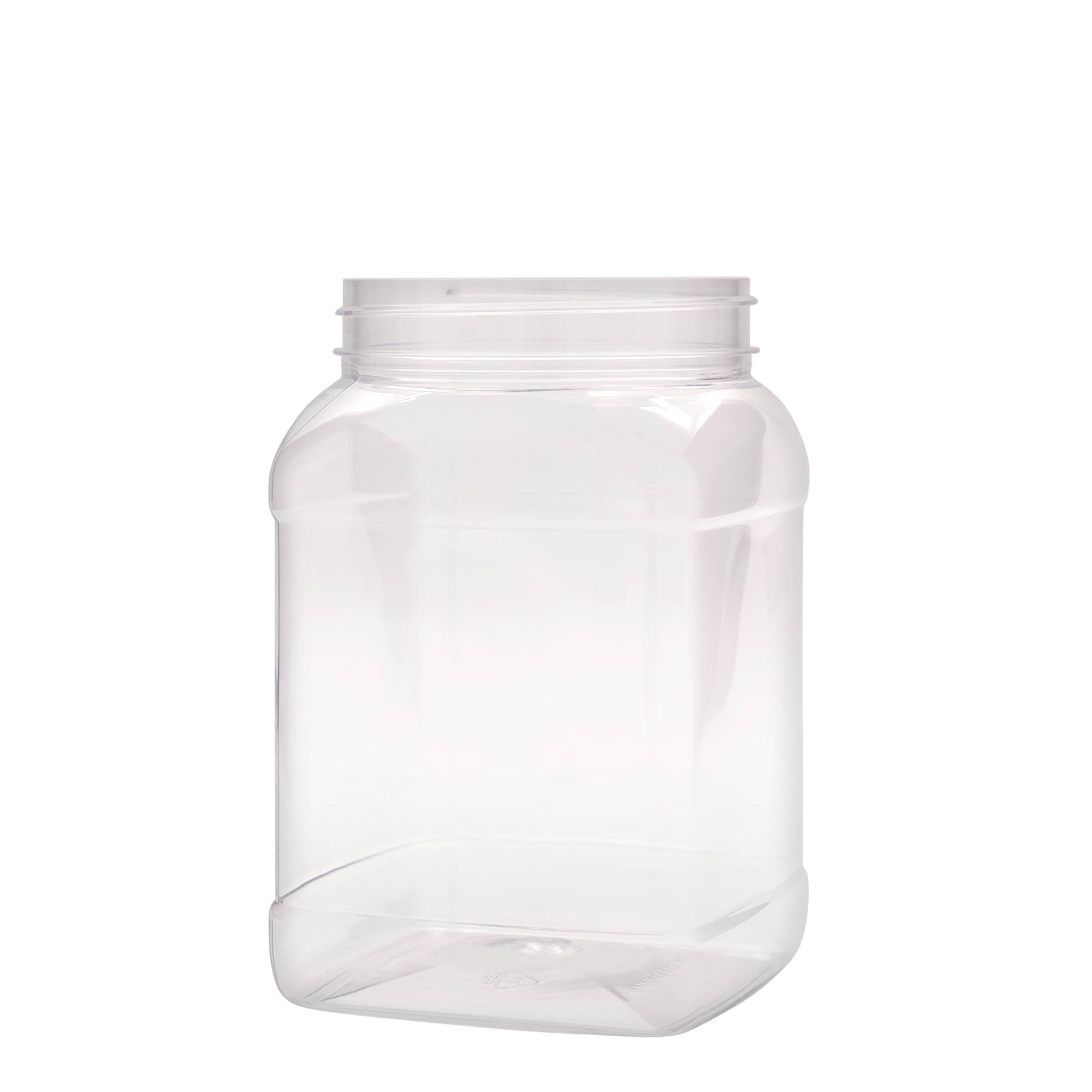 1.500 ml PET-doboz 'Dana', négyzet alakú, műanyag, nyílás: 100/400
