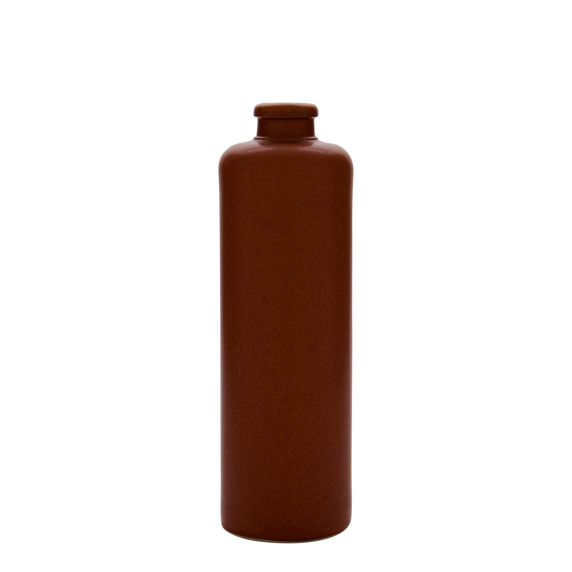 500 ml agyagedény, kőedény, vöröses-barna, száj: parafa