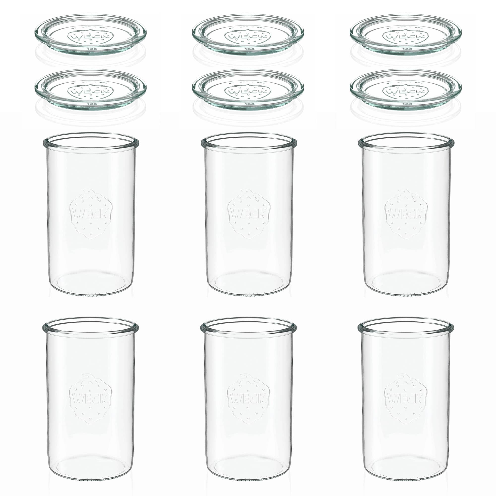6x 1000 ml Felfordítható WECK-üveg üvegfedéllel RR 100