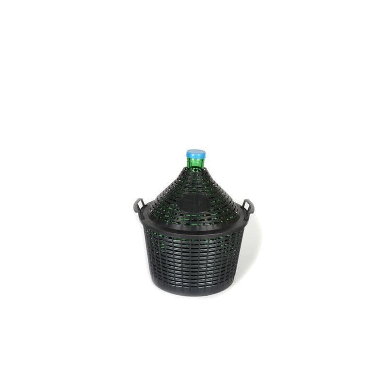 15 l ballonpalack keskeny nyakú, üveg, zöld, nyílás: fedéllel