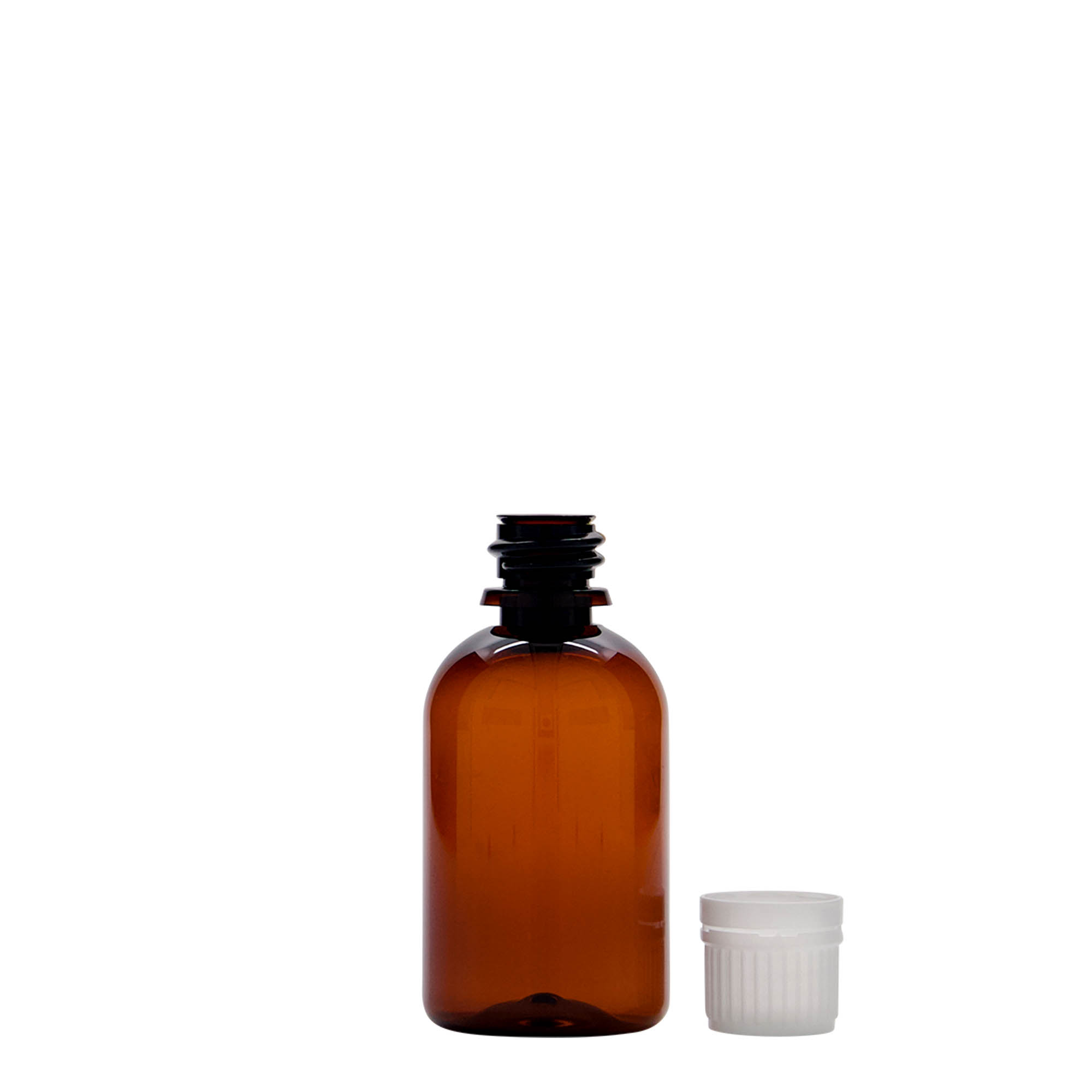 50 ml-es PET-patikai üveg 'Easy Living', barna, műanyag, szájnyílás: DIN 18
