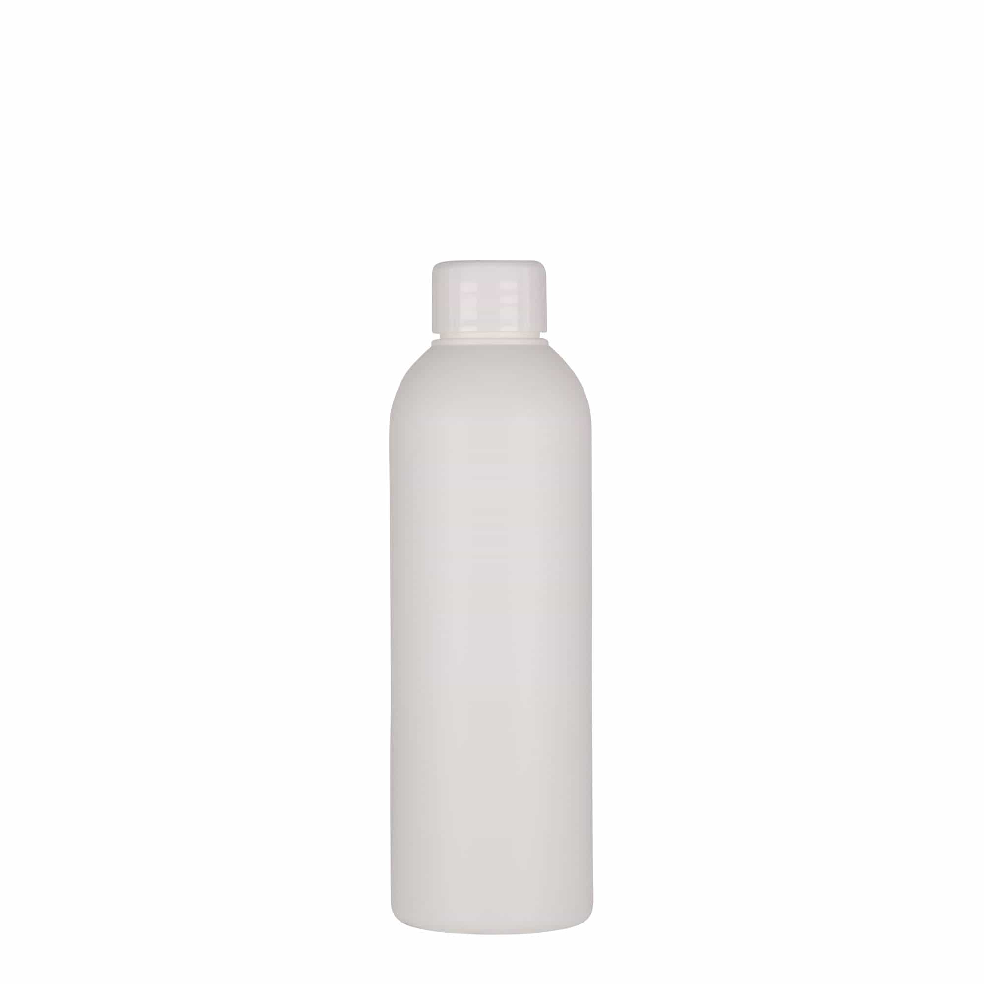200 ml műanyag palack 'Tuffy', HDPE, fehér, nyílás: 24/410