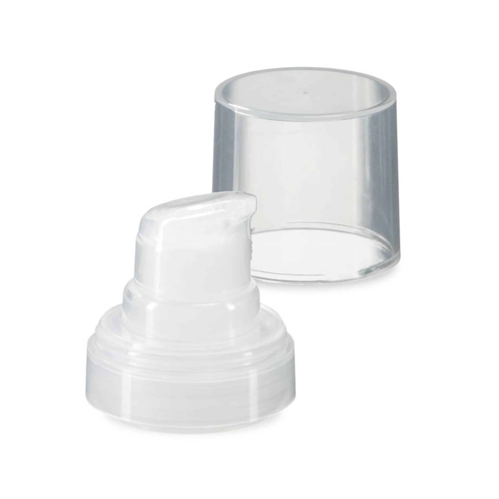 Airless fej Micro natúr + natúrszínű, fényes csatlakozókupak