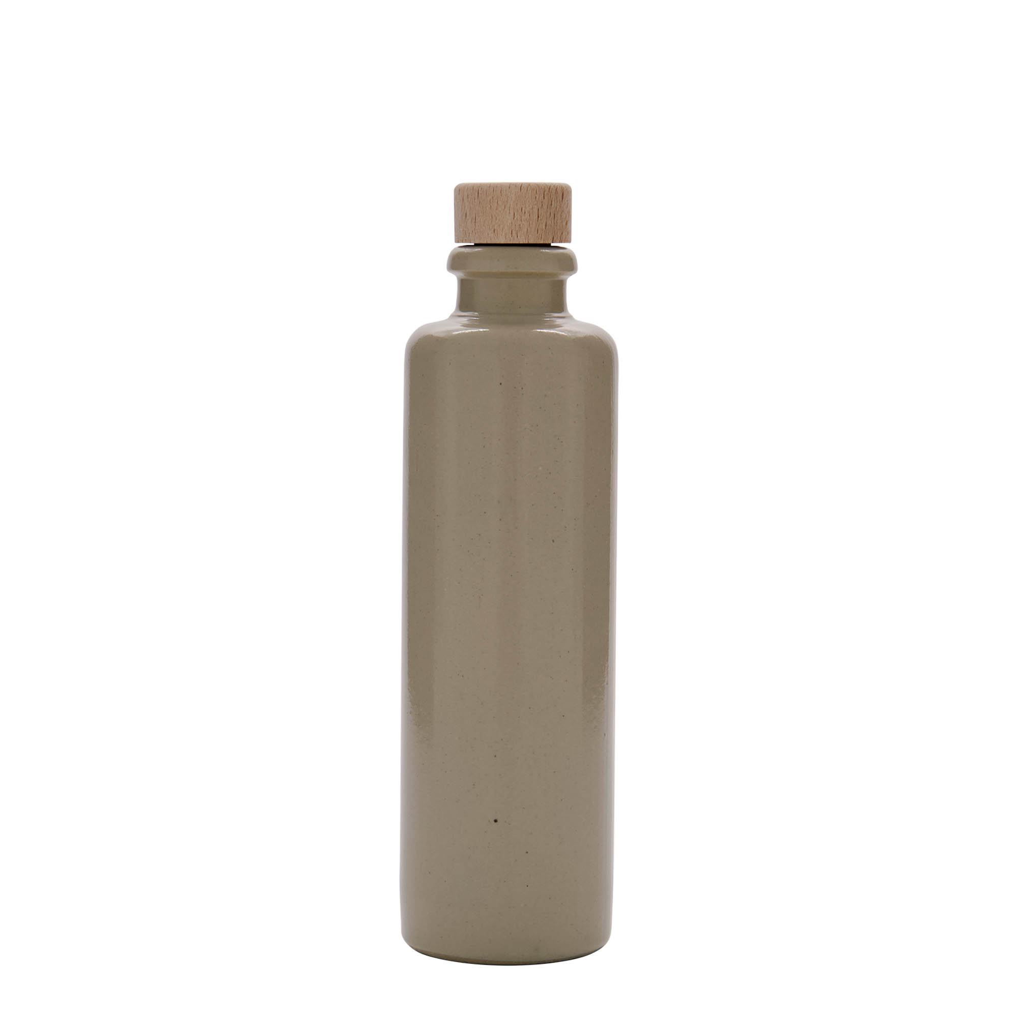 200 ml agyagedény, kőedény, bézs, száj: parafa