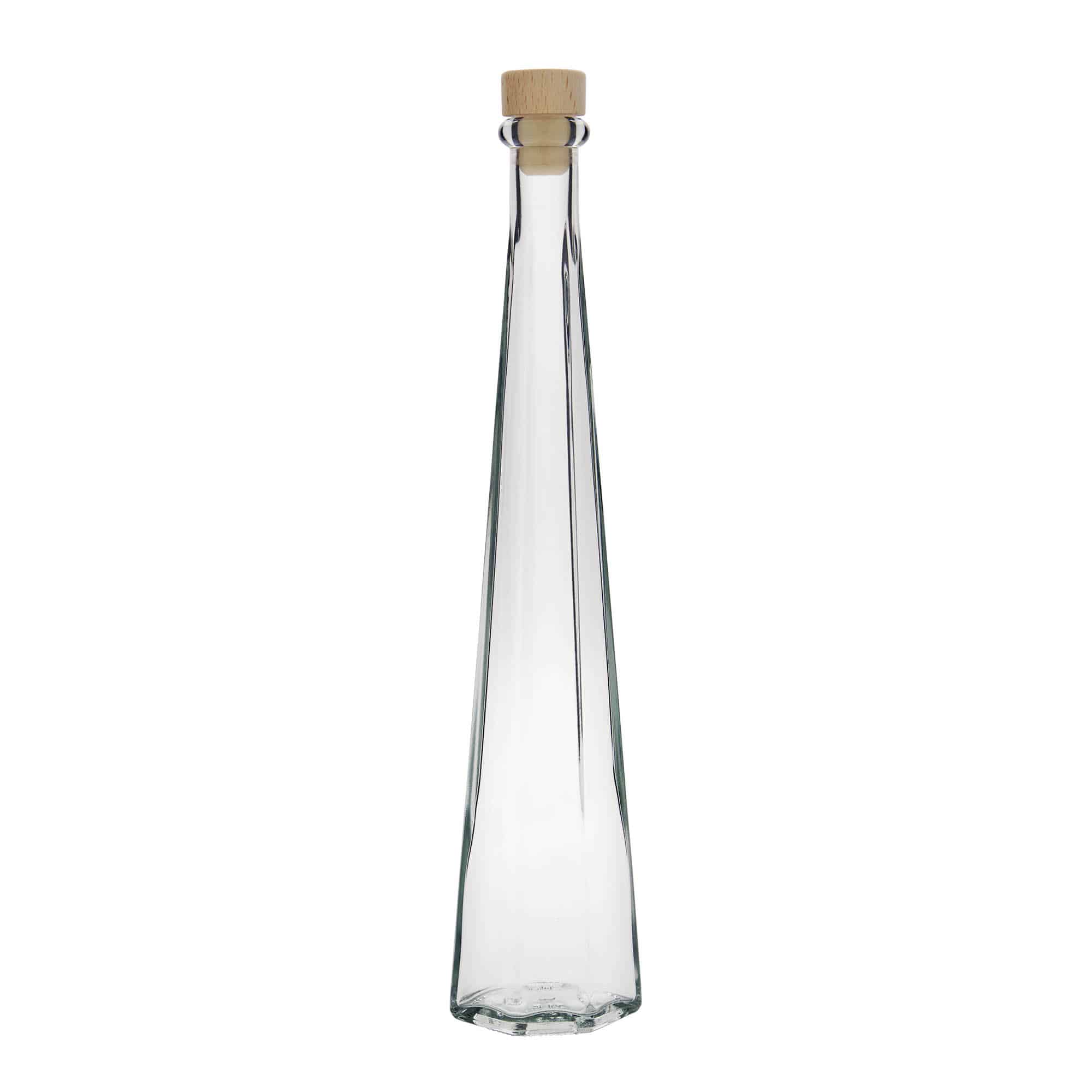 200 ml üvegpalack 'Dama Sexta', hatszögletű, nyak: parafa