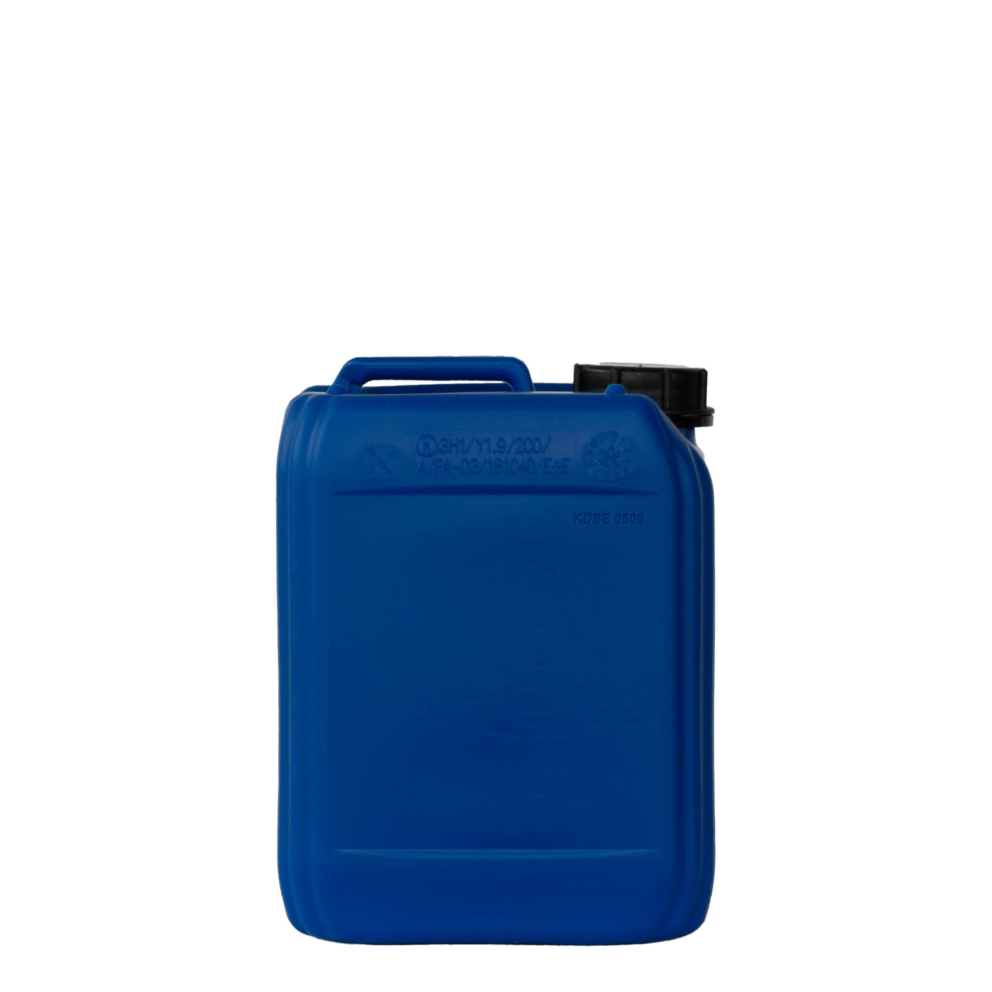 5 l kannás, téglalap alakú, HDPE műanyag, kék, nyílás: ND 55 5 l kannás, téglalap alakú, HDPE műanyag, kék, nyílás: ND 55