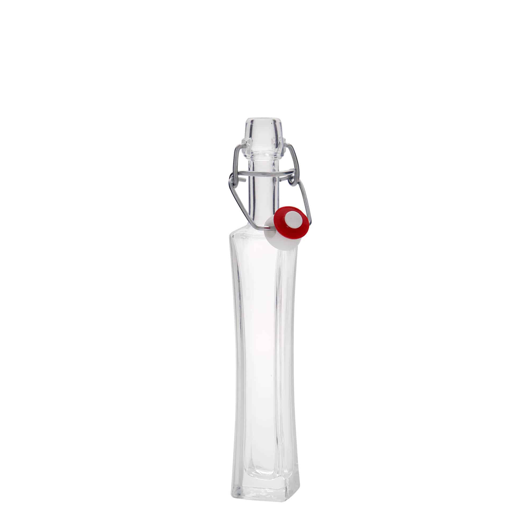 40 ml-es üvegpalack 'Koko', négyzet alakú, szájnyílás: csatos zár