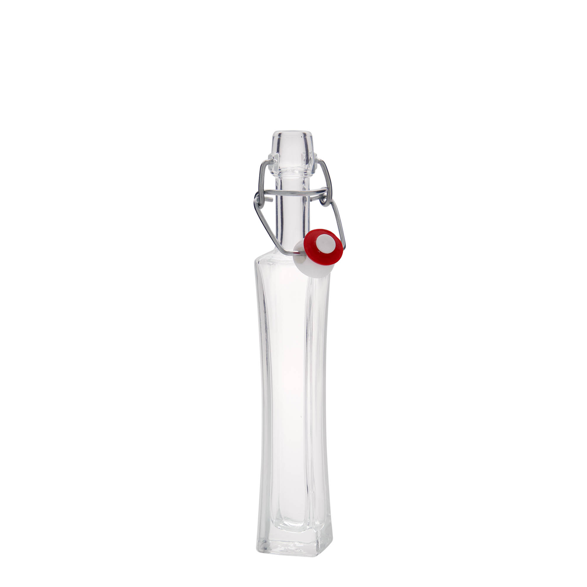 40 ml-es üvegpalack 'Koko', négyzet alakú, szájnyílás: csatos zár