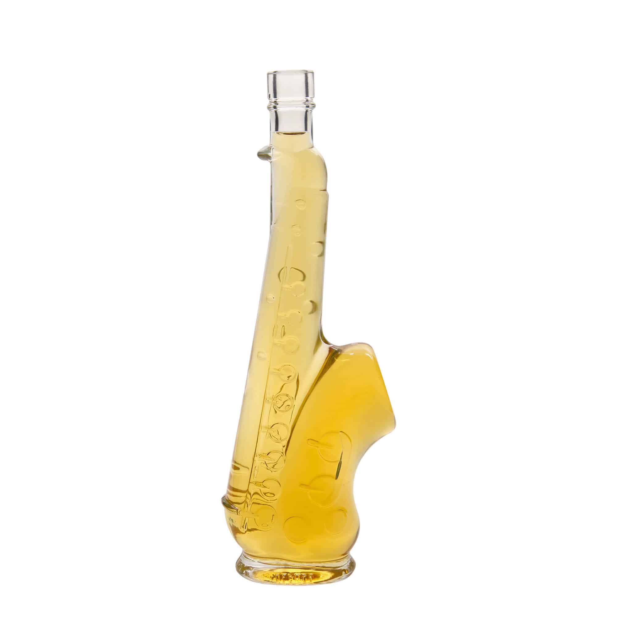 500 ml-es üvegpalack 'Saxophon', szájnyílás: parafadugó