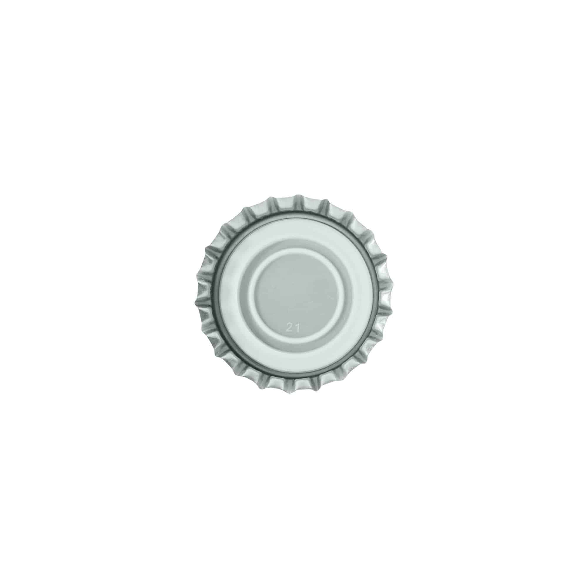 29 mm-es fém kupak, ezüst színű