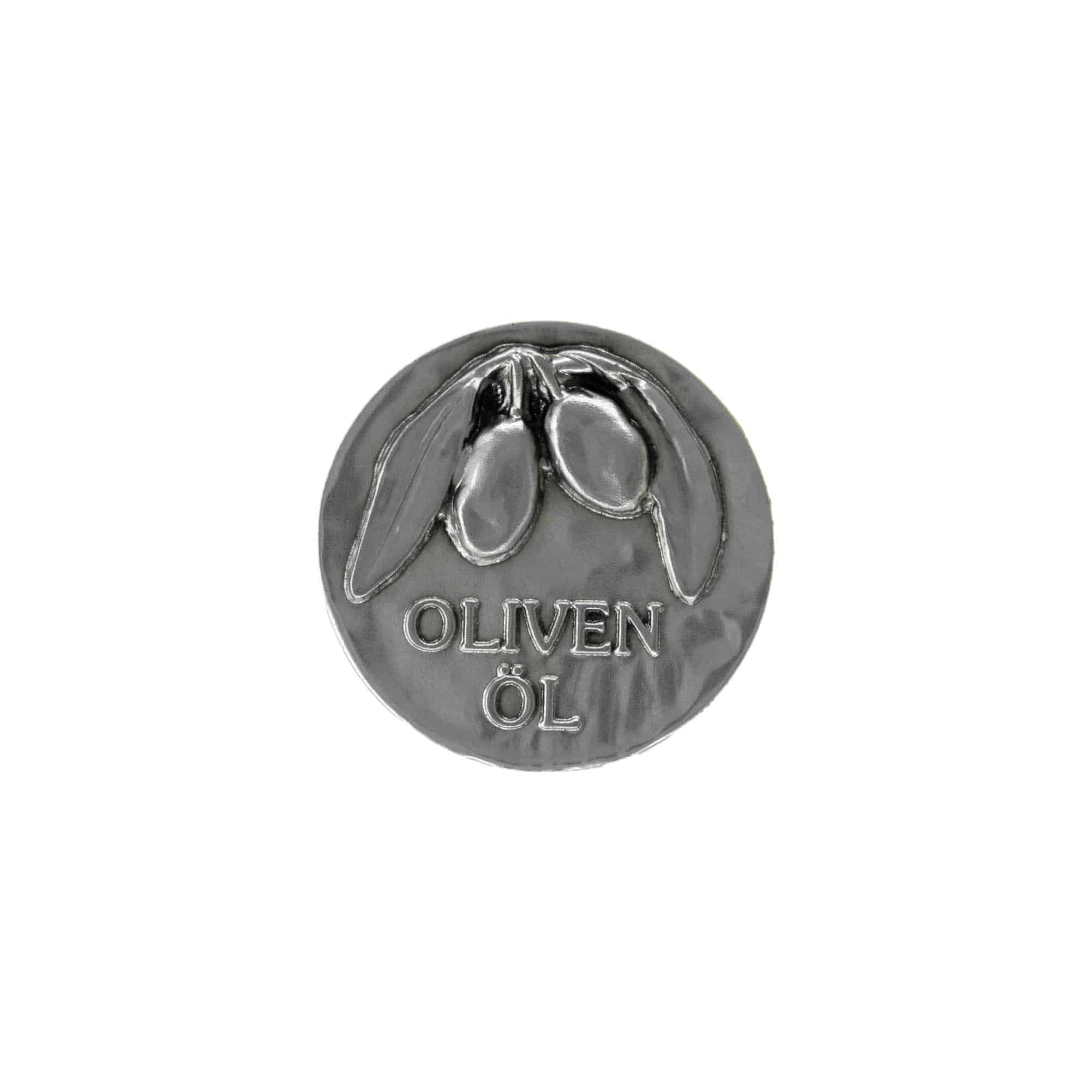 Óncímke ’Olívaolaj', fém, ezüst Óncímke ’Olívaolaj', fém, ezüst