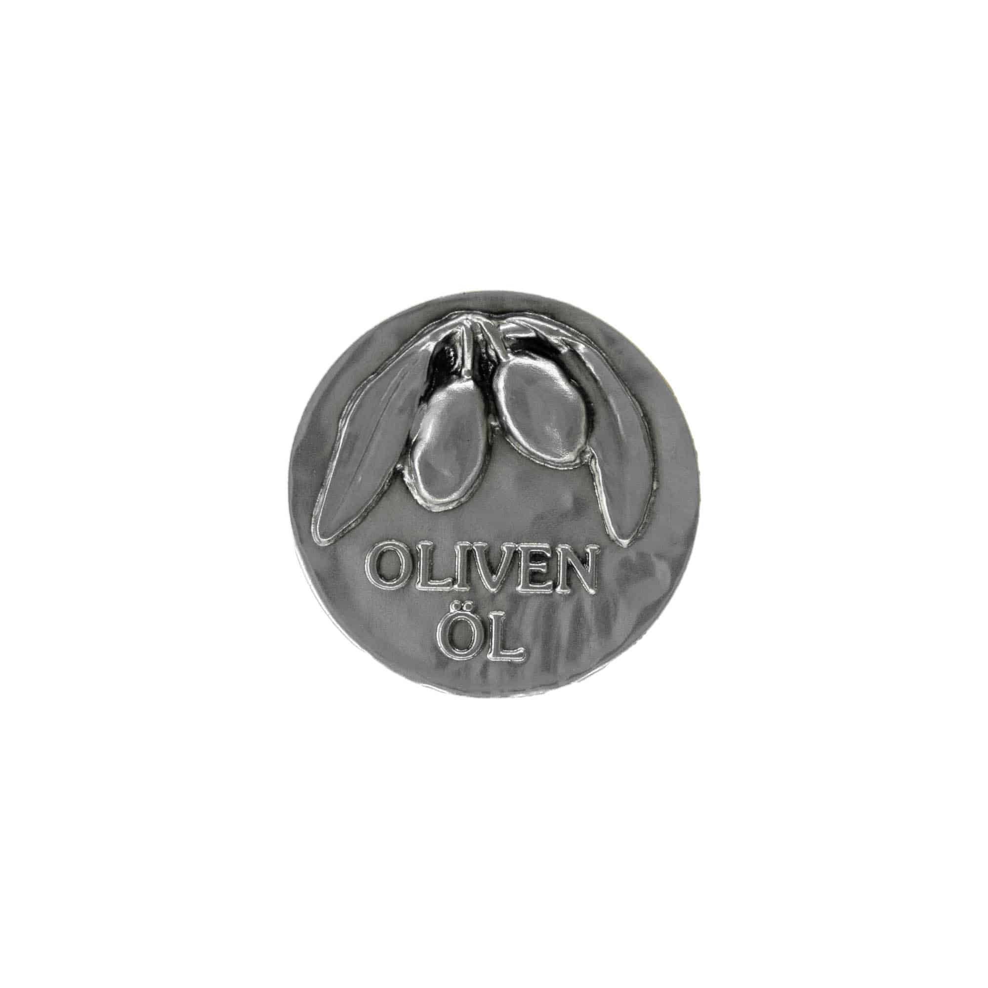 Óntábla „Olívaolaj”, fém, ezüst Óntábla „Olívaolaj”, fém, ezüst