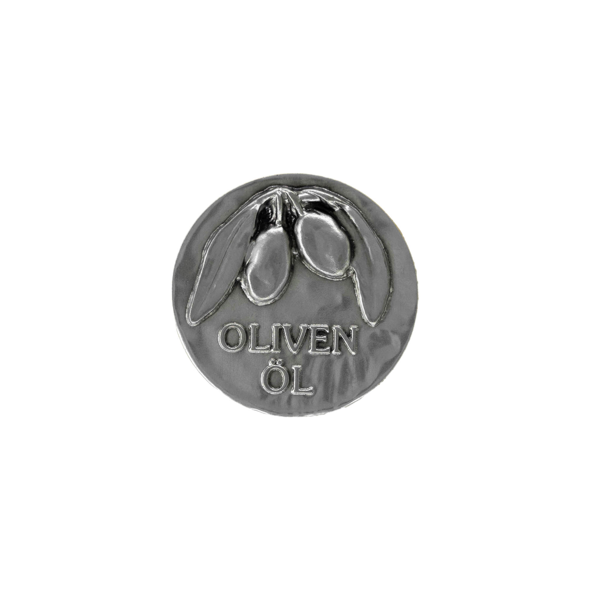Óntábla „Olívaolaj”, fém, ezüst Óntábla „Olívaolaj”, fém, ezüst