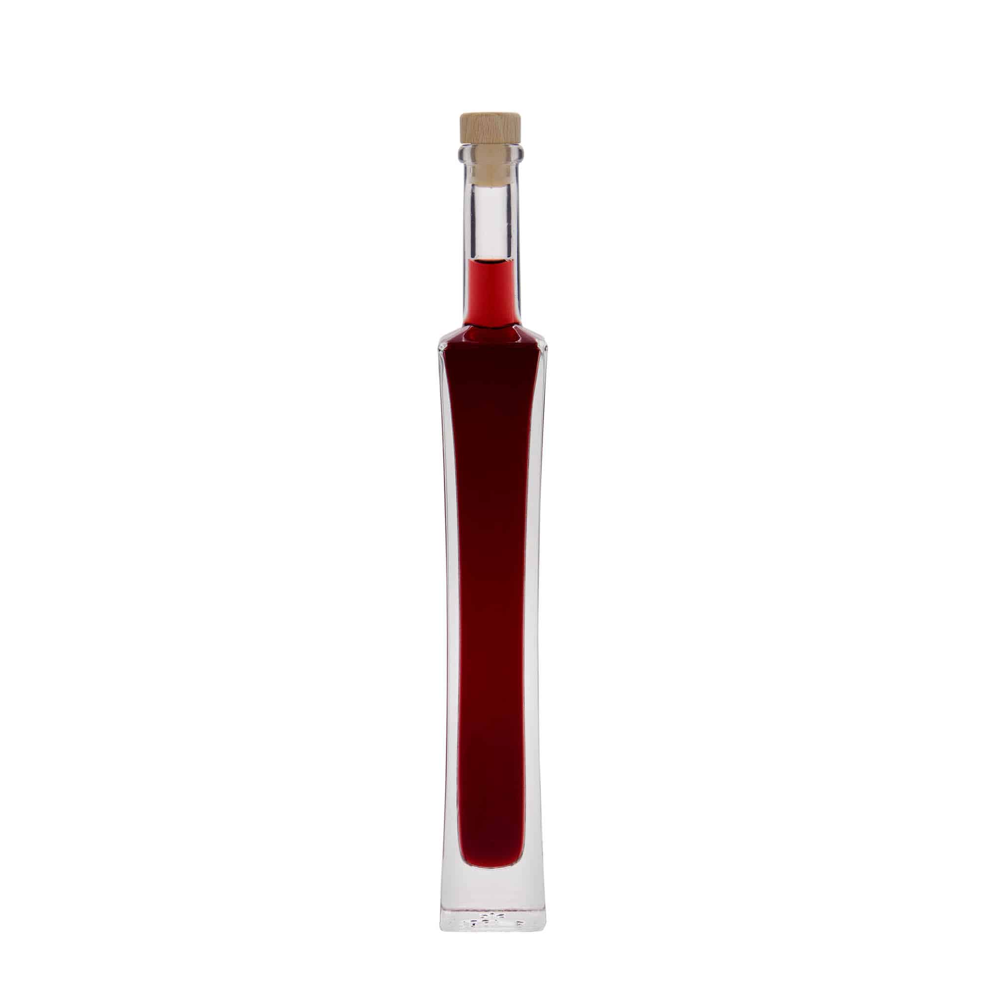 100 ml-es üvegpalack 'Koko', négyzet alakú, szájnyílás: parafadugó