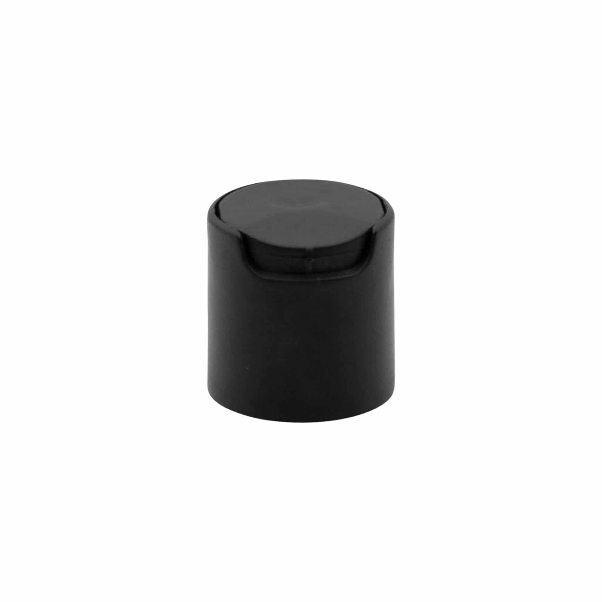 Csavaros kupak Disc Top, PP-műanyag, fekete, a következő szájnyíláshoz: 24/410