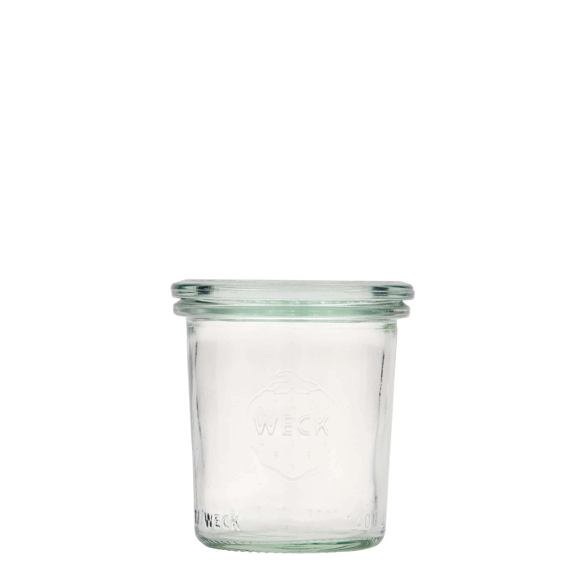 140 ml WECK-tölcsérüveg, nyílás: kerek perem