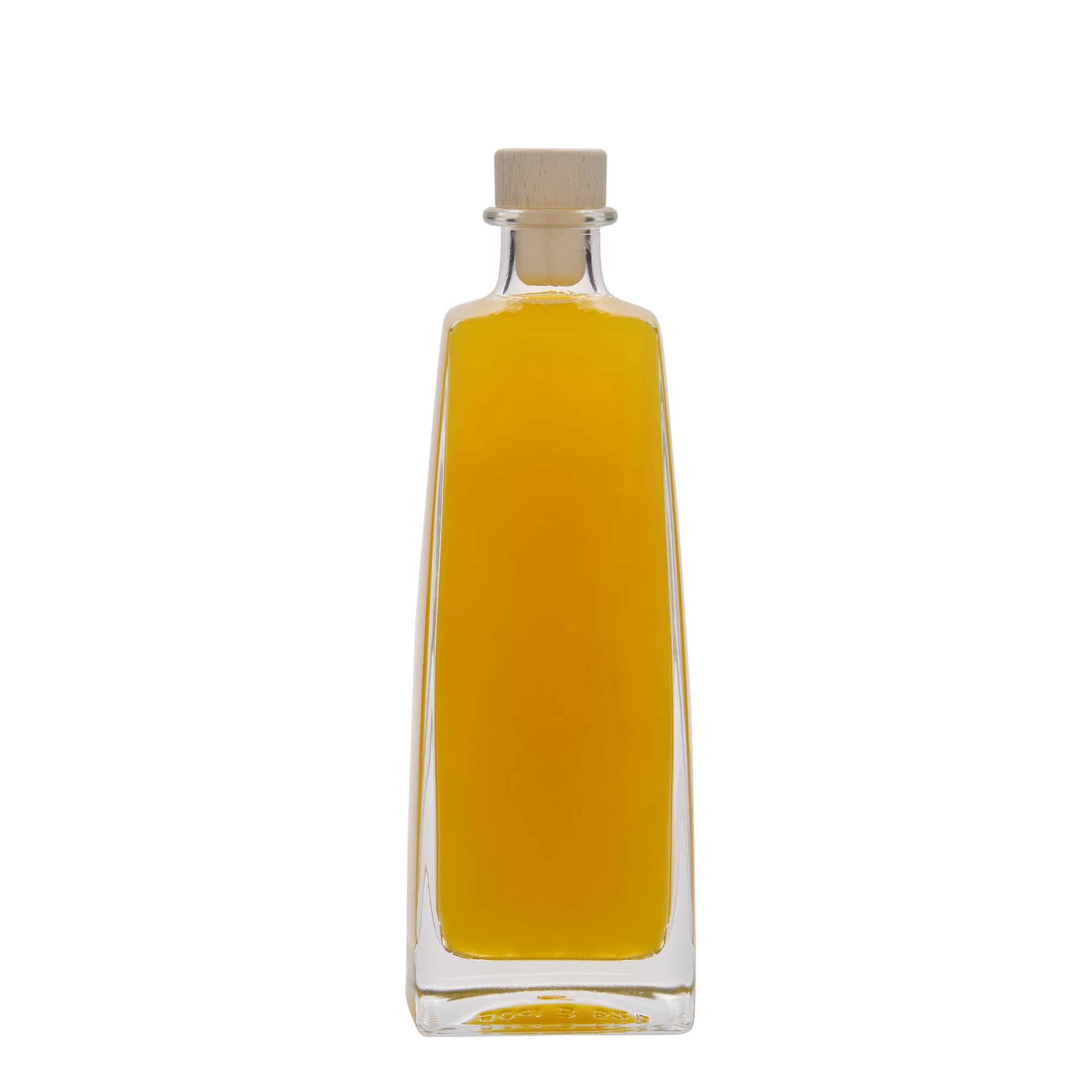 500 ml-es üvegpalack 'Timmy', négyszögletű, szájnyílás: parafadugó