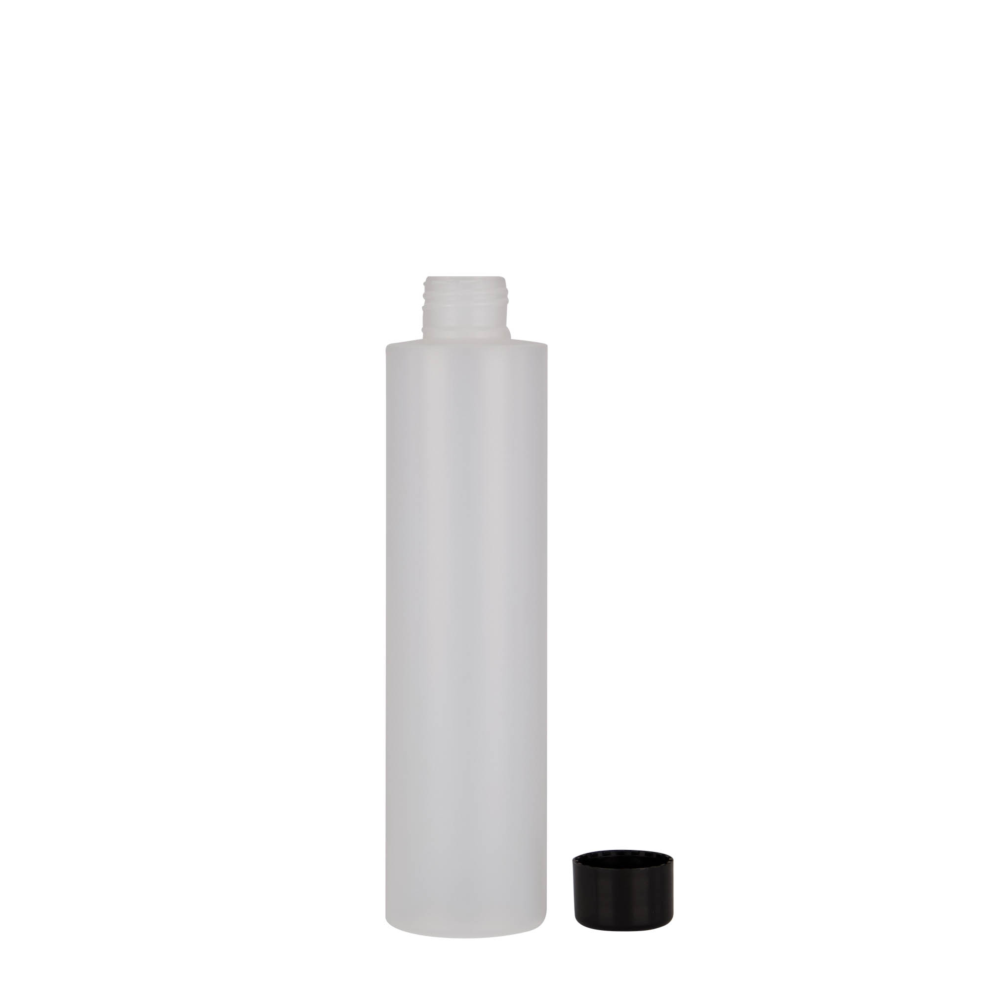 200 ml-es műanyag palack 'Pipe', HDPE, natúr, szájnyílás: GPI 24/410