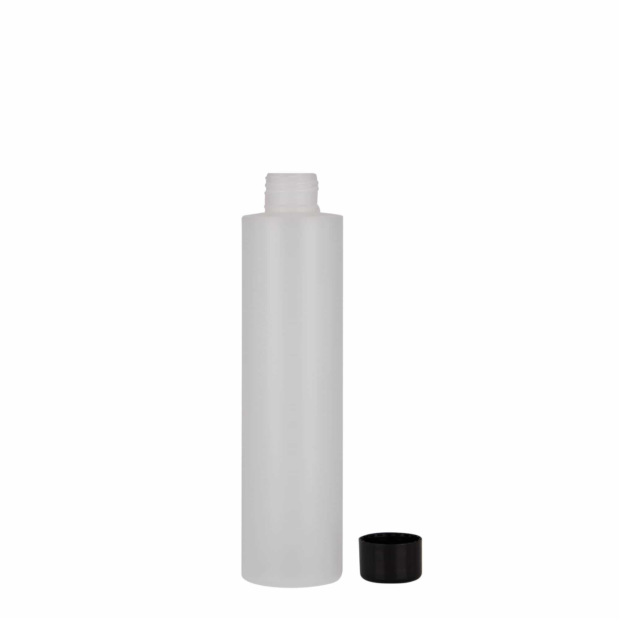 200 ml műanyag palack 'Pipe', HDPE, természetes, nyílás: 24/410