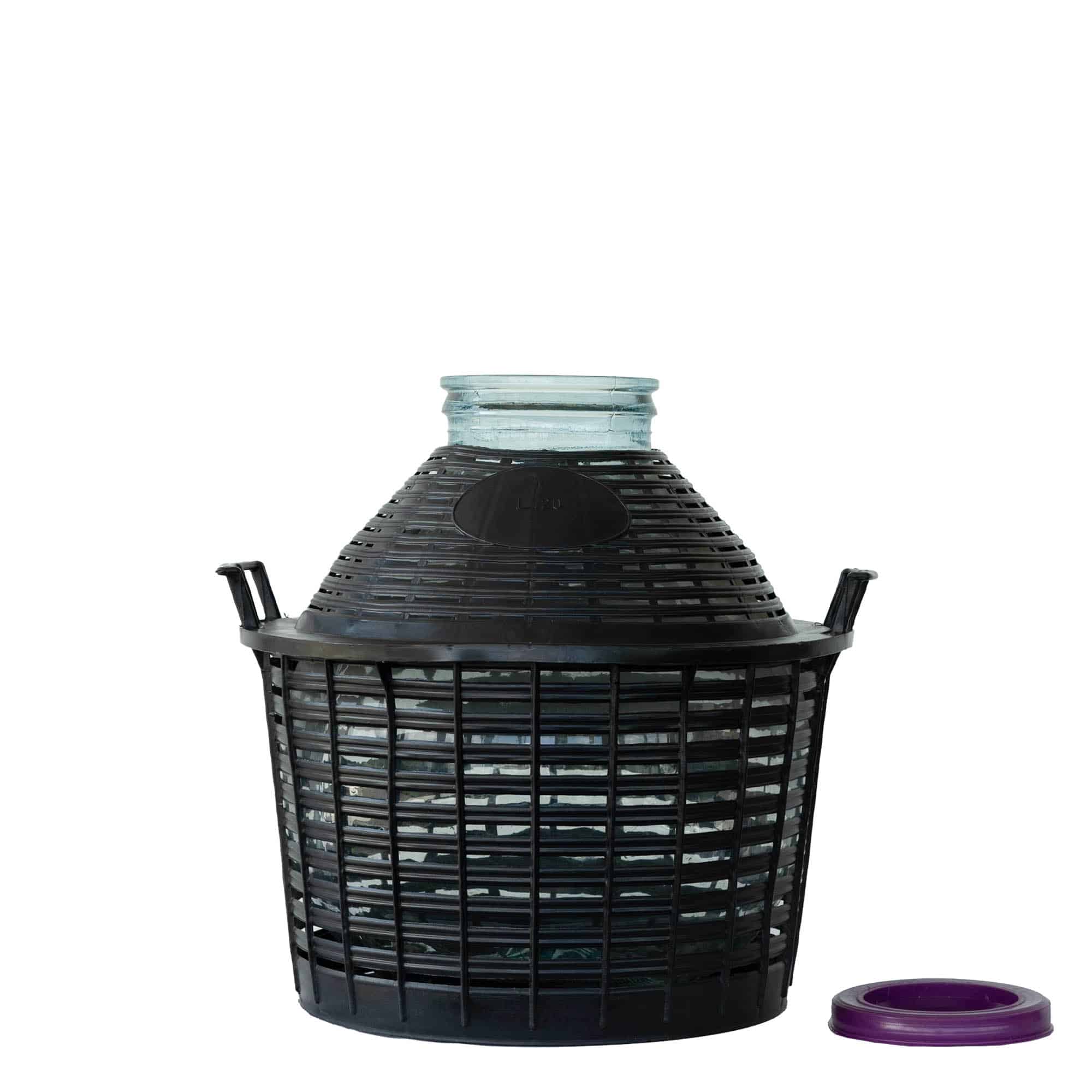 20 l ballonpalack széles nyakú, üveg, nyílás: csavarzár