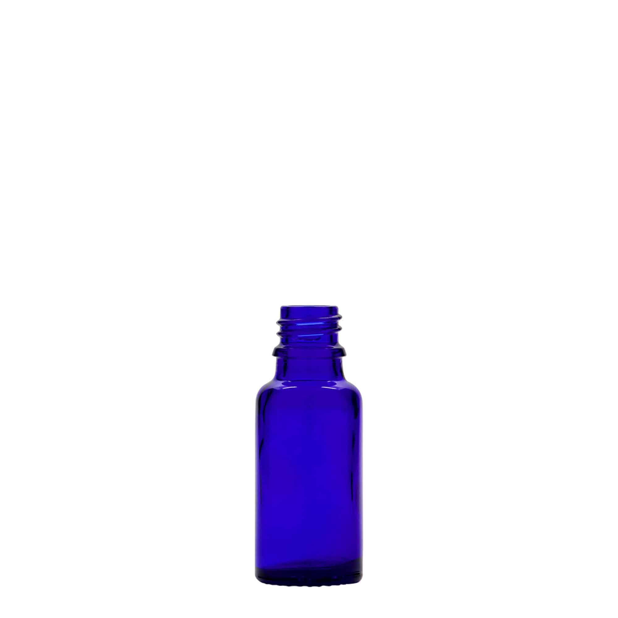 20 ml-es patikai üveg, üveg, királykék, szájnyílás: DIN 18 20 ml-es patikai üveg, üveg, királykék, szájnyílás: DIN 18