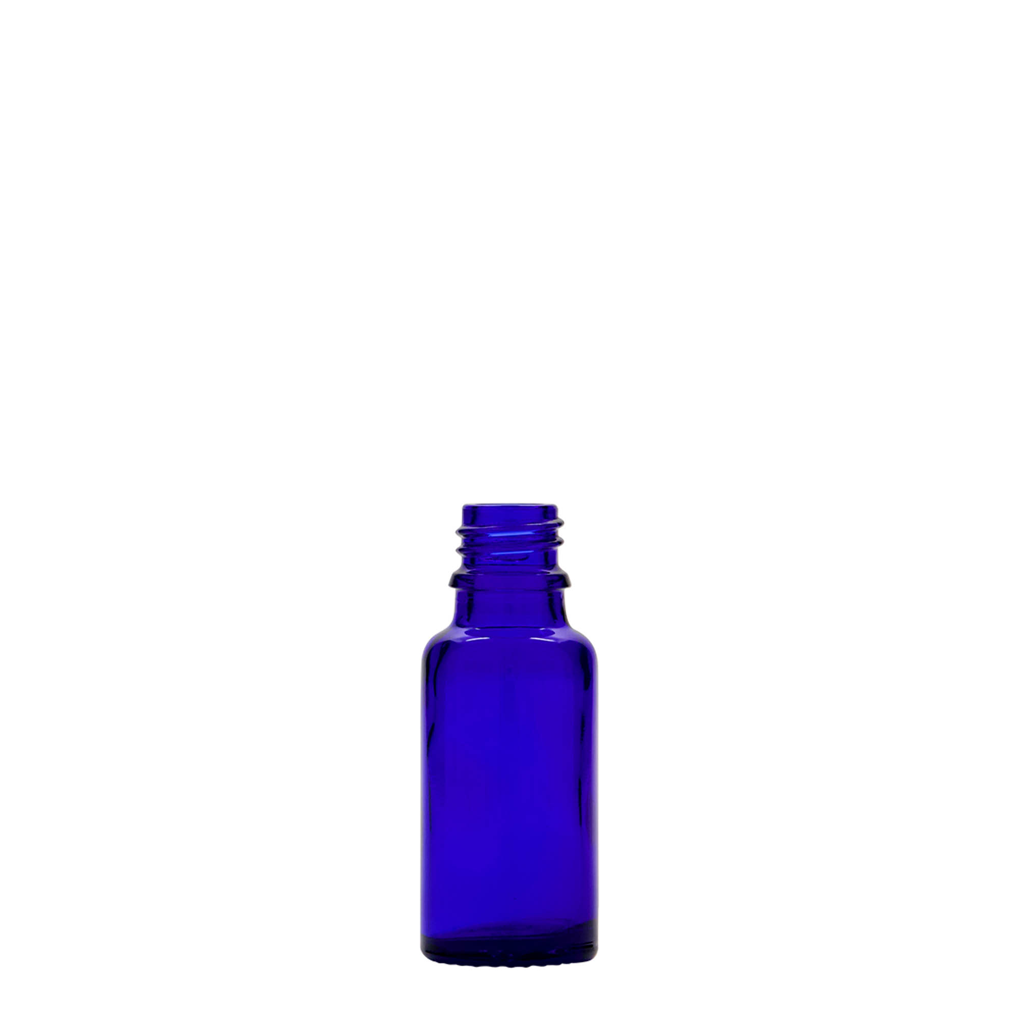 20 ml orvosi üveg, üveg, királykék, nyílás: DIN 18