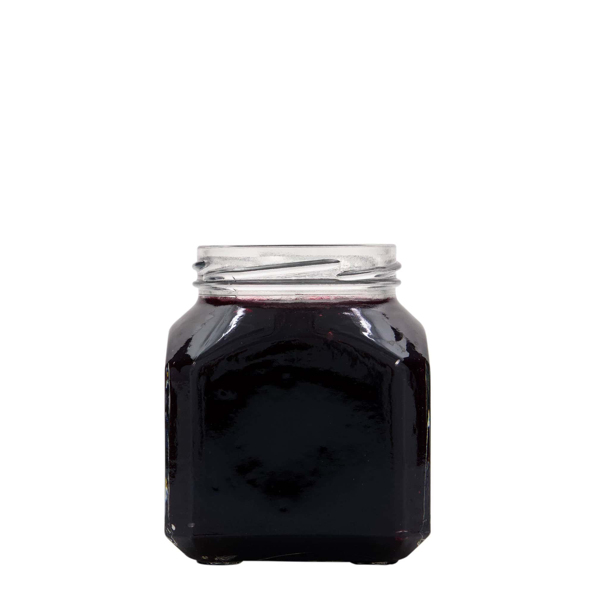 314 ml négyszögletes üveg 'Milánó', nyílás: csavaros zár (TO 63)