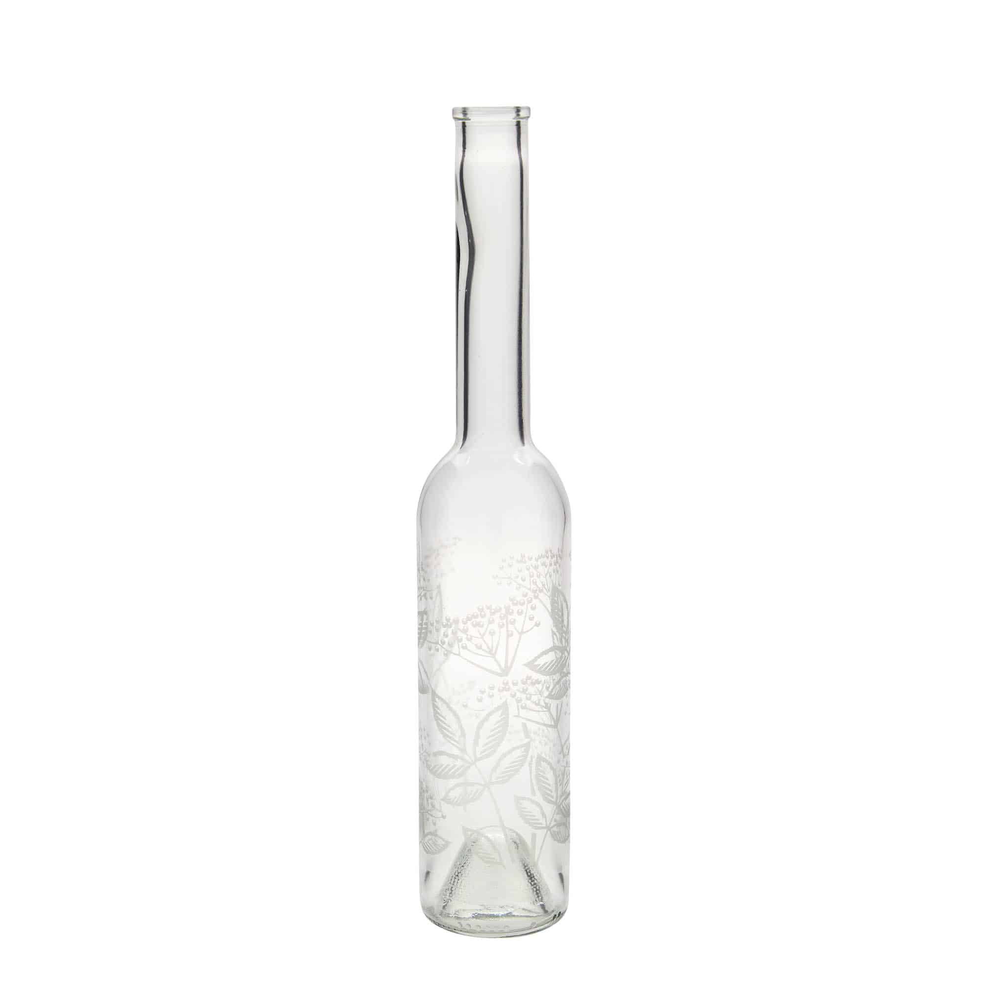 350 ml-es üvegpalack 'Opera', motívum: Bodza, szájnyílás: parafadugó 350 ml-es üvegpalack 'Opera', motívum: Bodza, szájnyílás: parafadugó