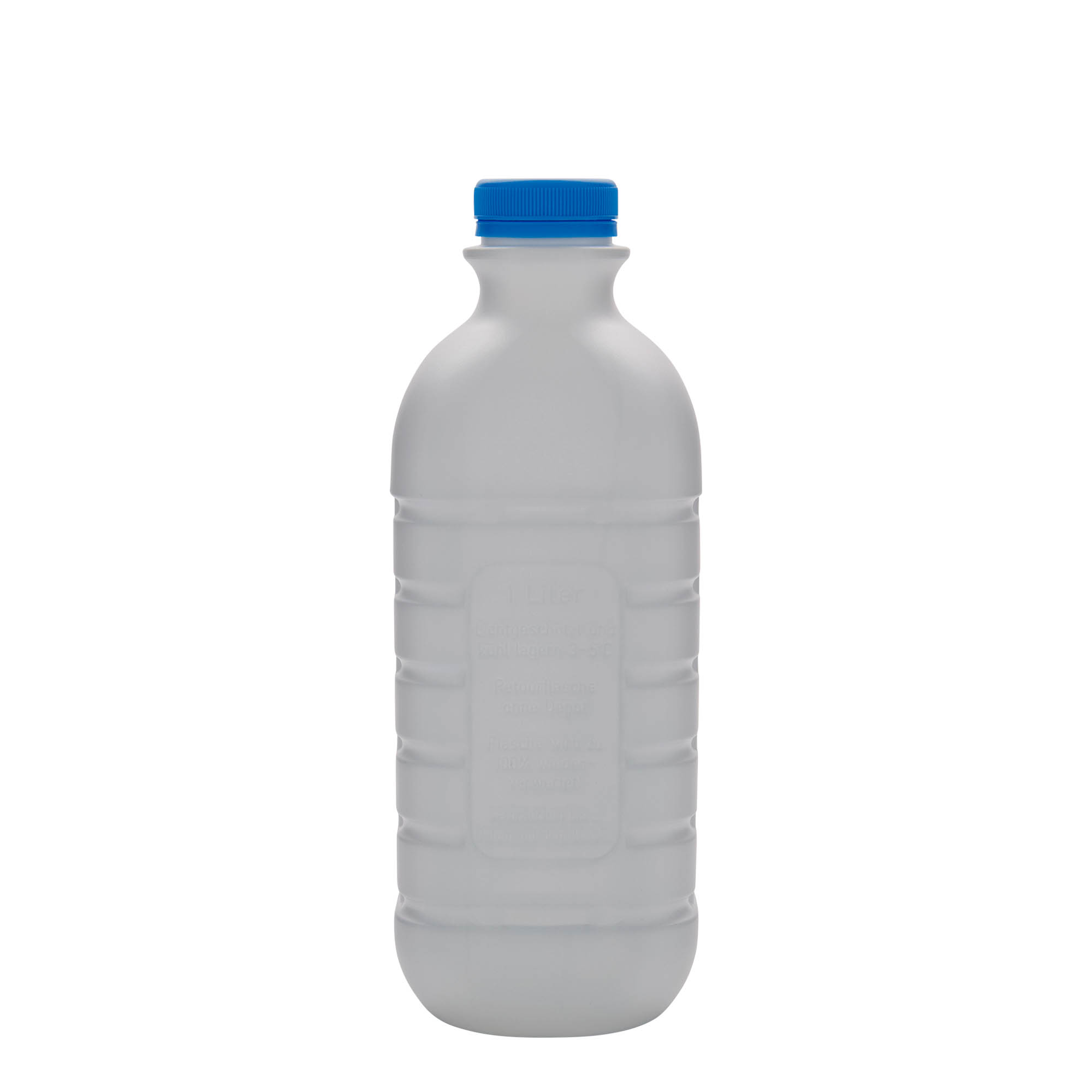 1.000 ml tejpalack, téglalap alakú, HDPE műanyag, fehér, nyílás: PEHD40