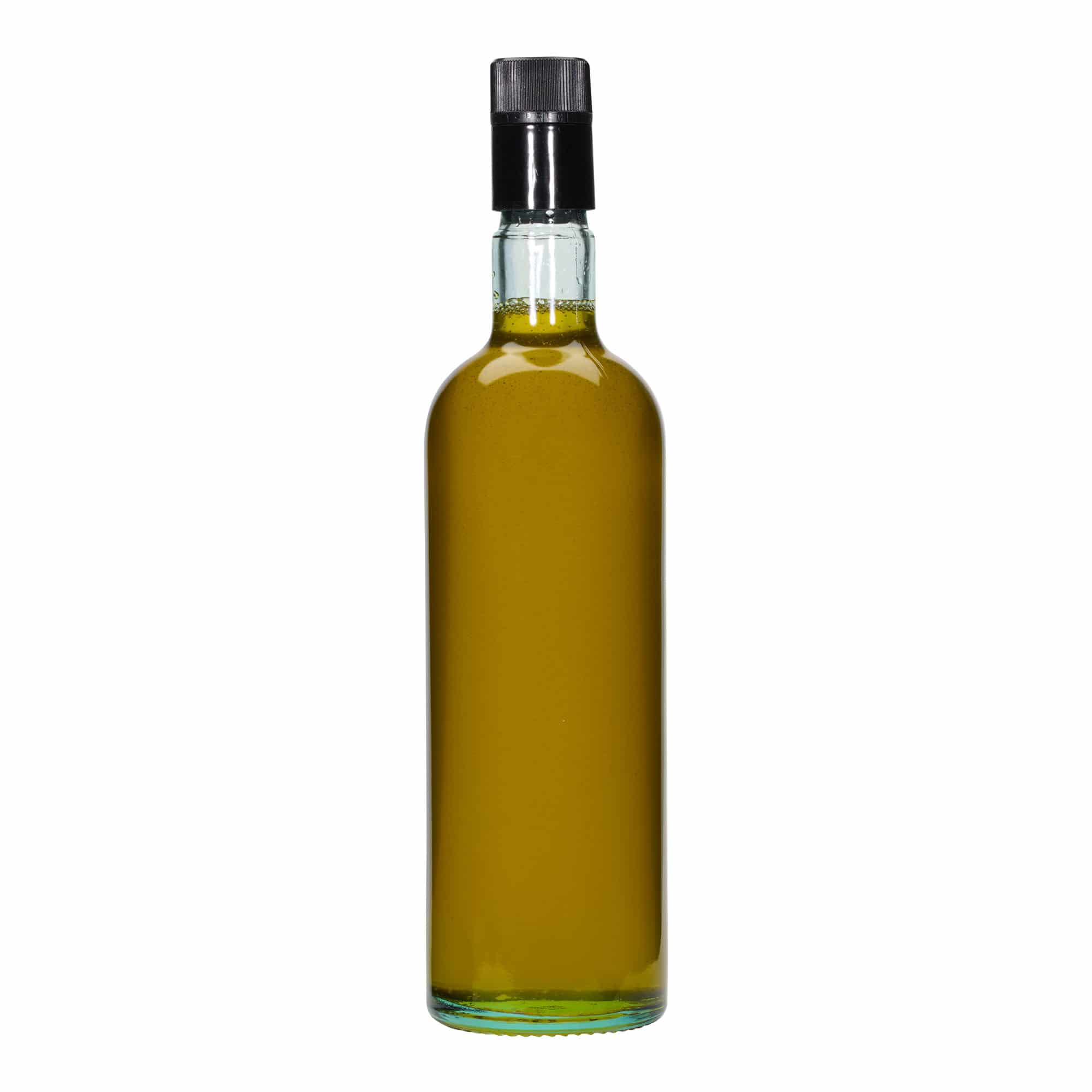 750 ml-es ecetes/olajos palack 'Willy New', üveg, világoszöld, szájnyílás: DOP