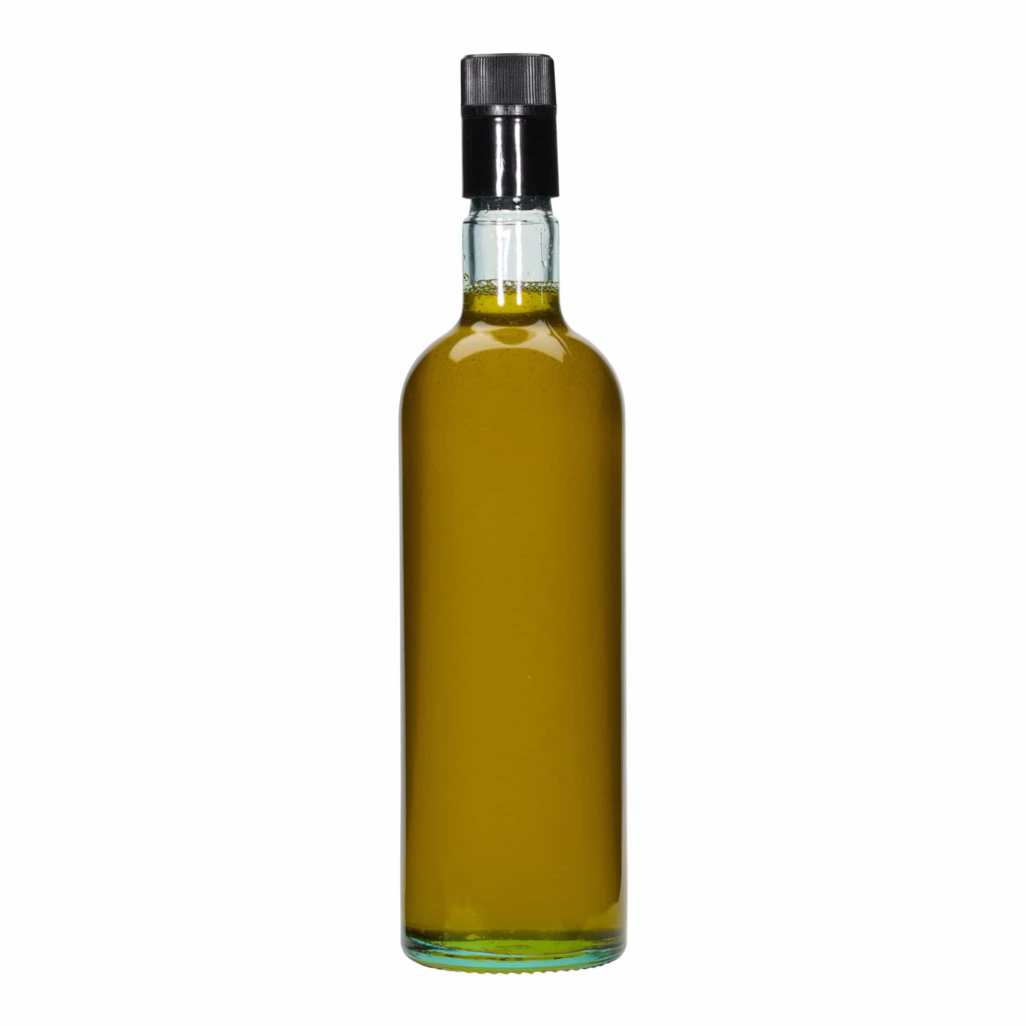 750 ml ecet-/olajpalack 'Willy New', üveg, világoszöld, nyílás: DOP