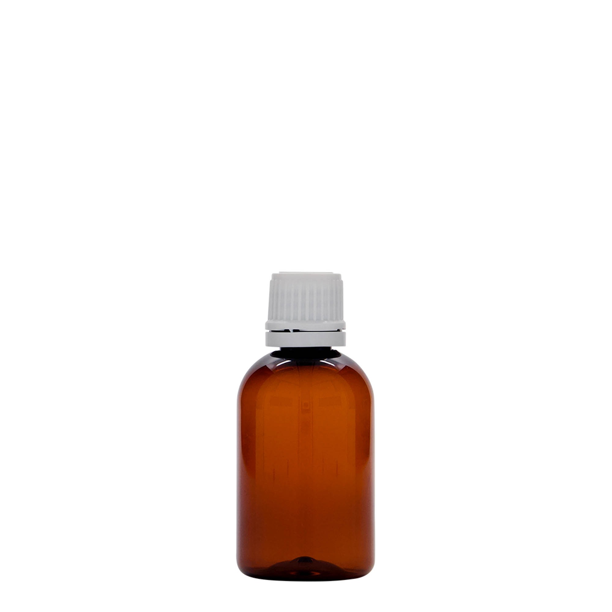 50 ml PET orvosi üveg 'Easy Living', barna, műanyag, nyílás: DIN 18 50 ml PET orvosi üveg 'Easy Living', barna, műanyag, nyílás: DIN 18
