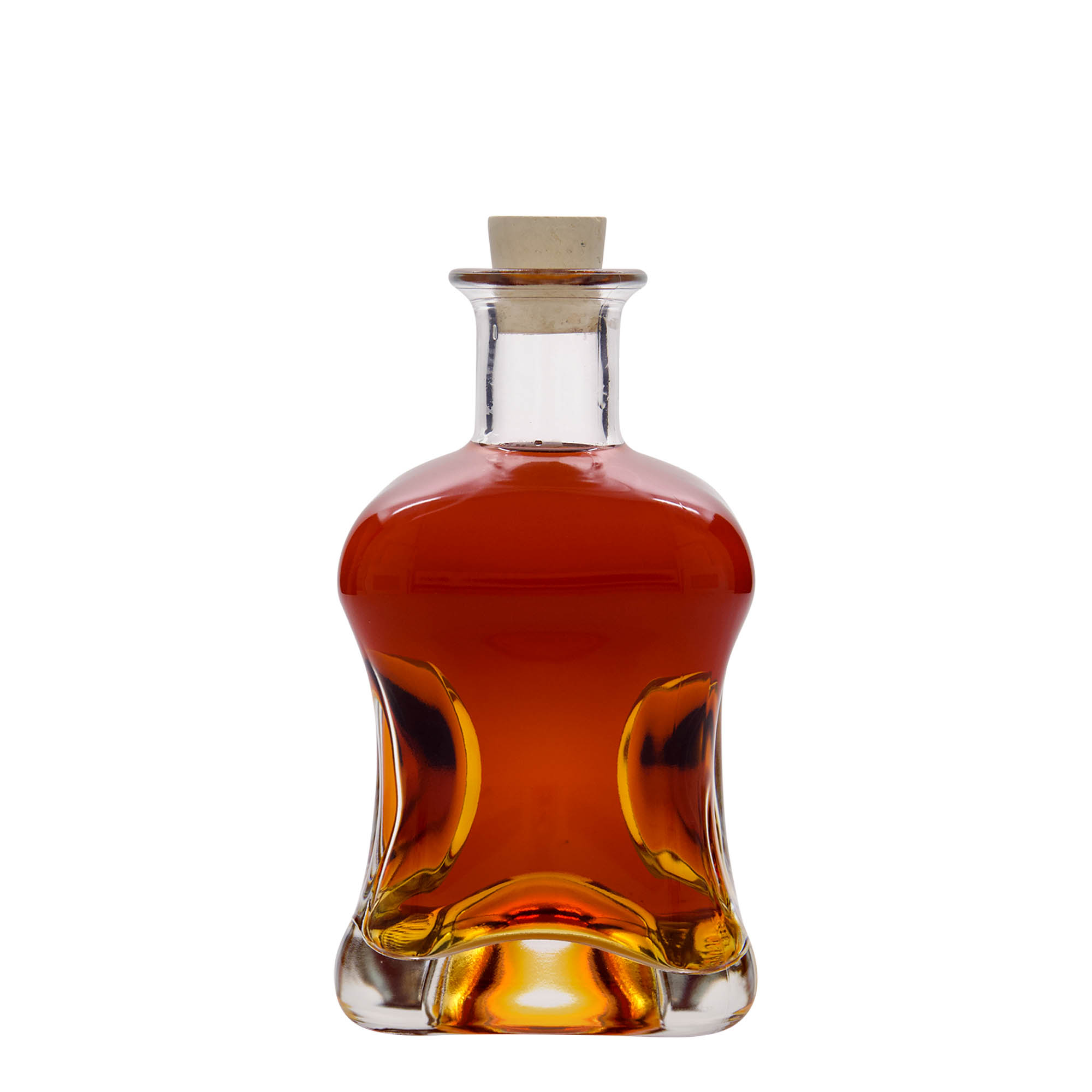 500 ml üvegpalack 'Dublin', négyzet alakú, nyílás: parafa