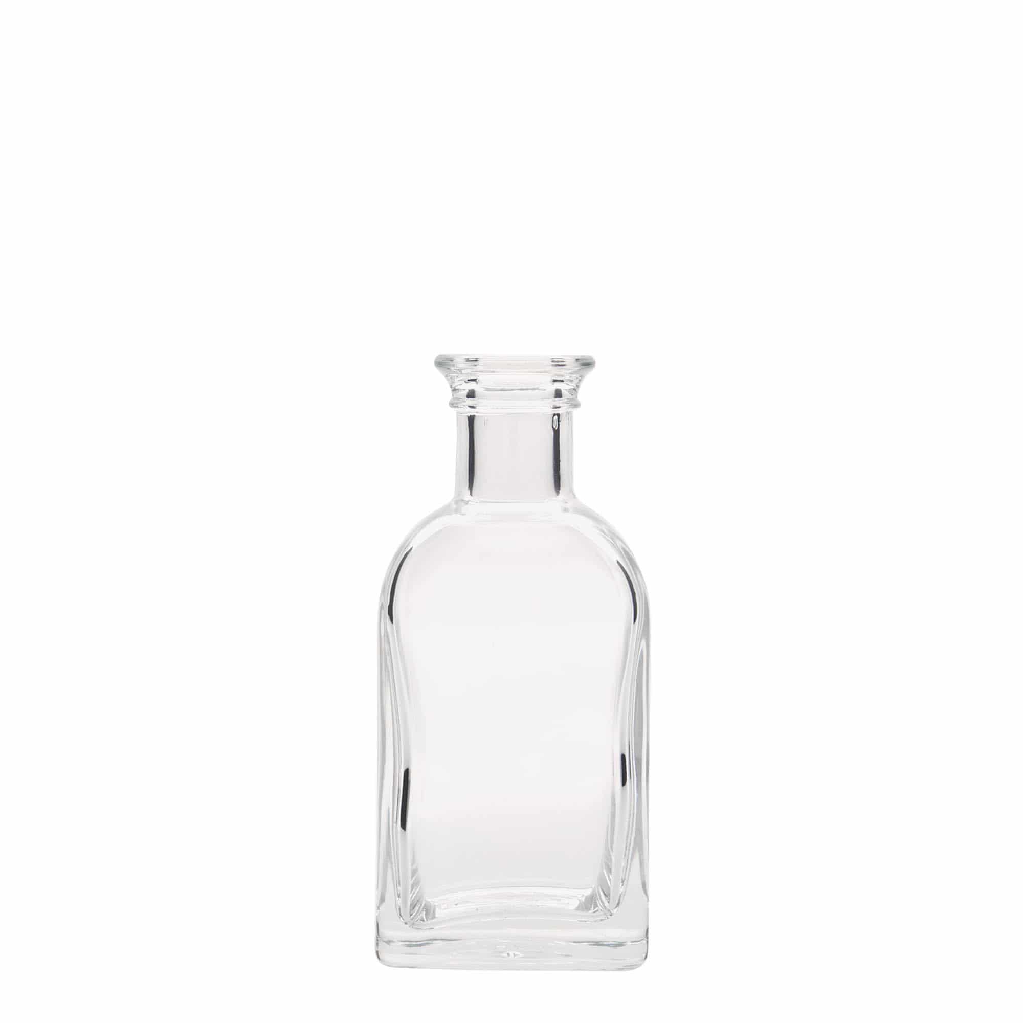100 ml üvegpalack Apotheker Carré, négyzet alakú, nyílás: parafa