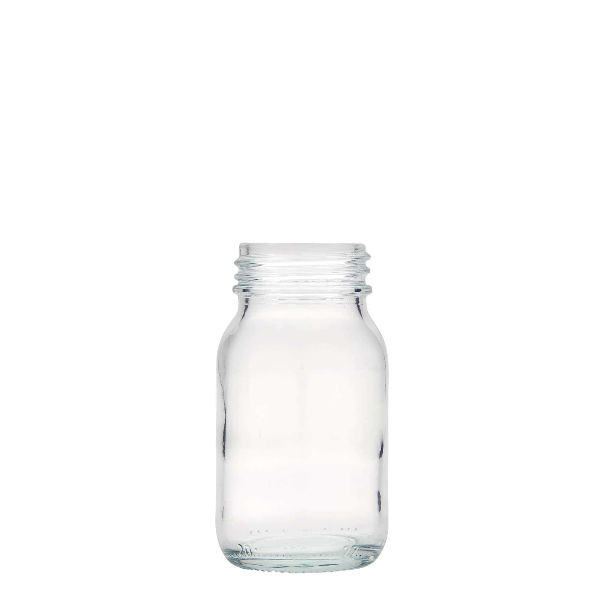 100 ml széles nyakú üveg, nyílás: DIN 40