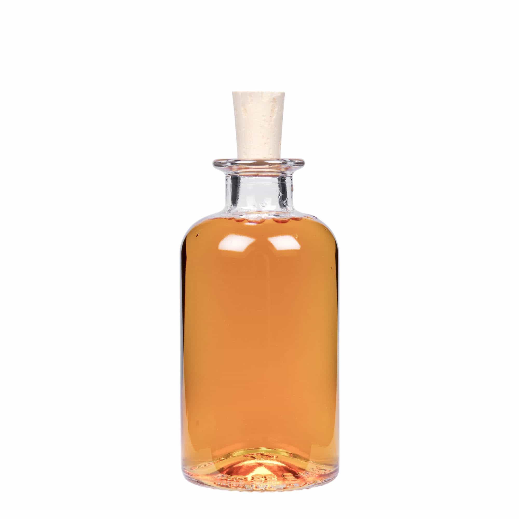 250 ml-es patikai üvegpalack, szájnyílás: parafadugó